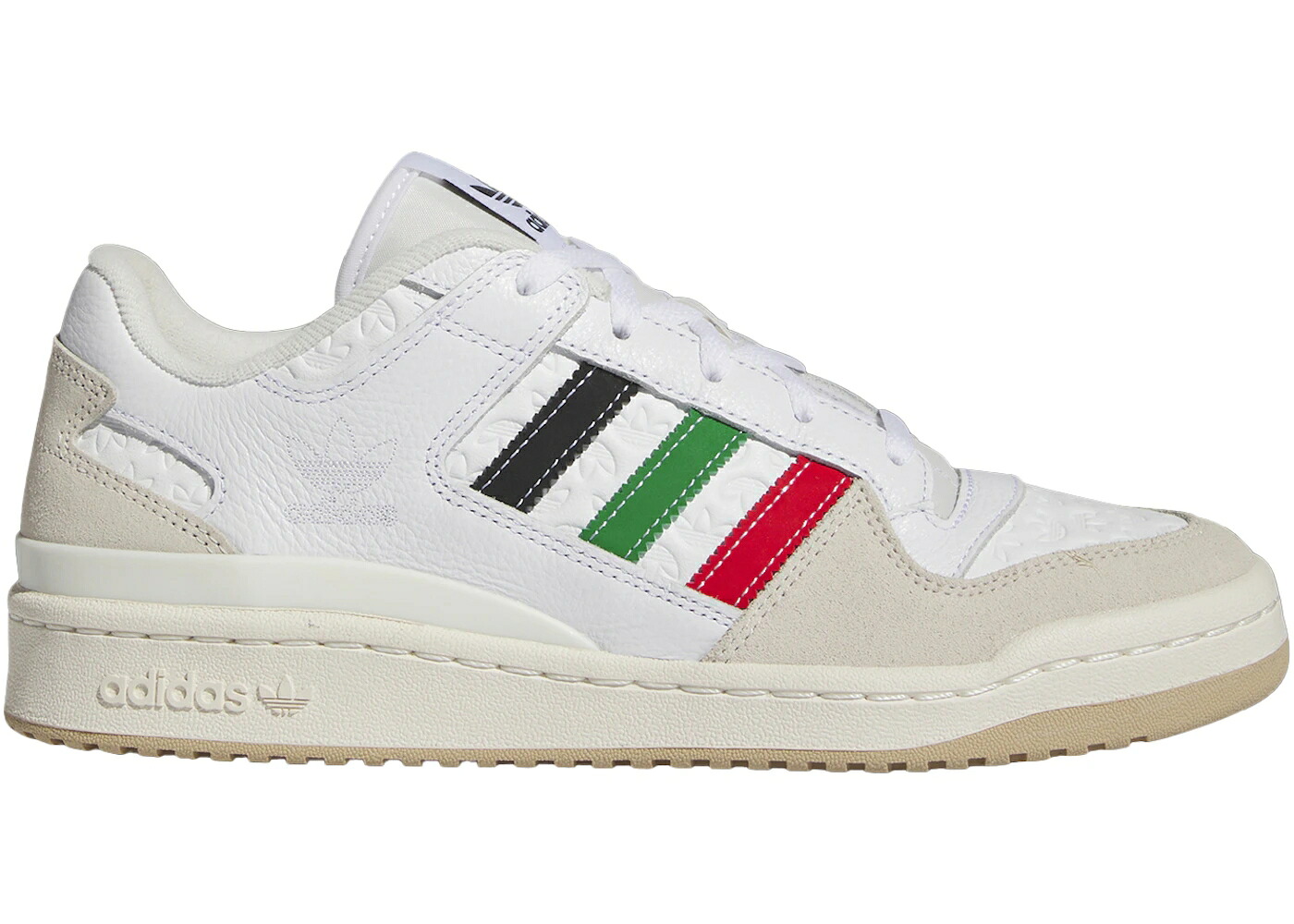 アディダス 討論会 白いこと 白いこと 赤 赤いこと 緑 緑であること スニーカー メンズ ADIDAS FORUM LOW CL ALL-OVER DEBOSSED TREFOILS / FOOTWEAR WHITE RED GREEN