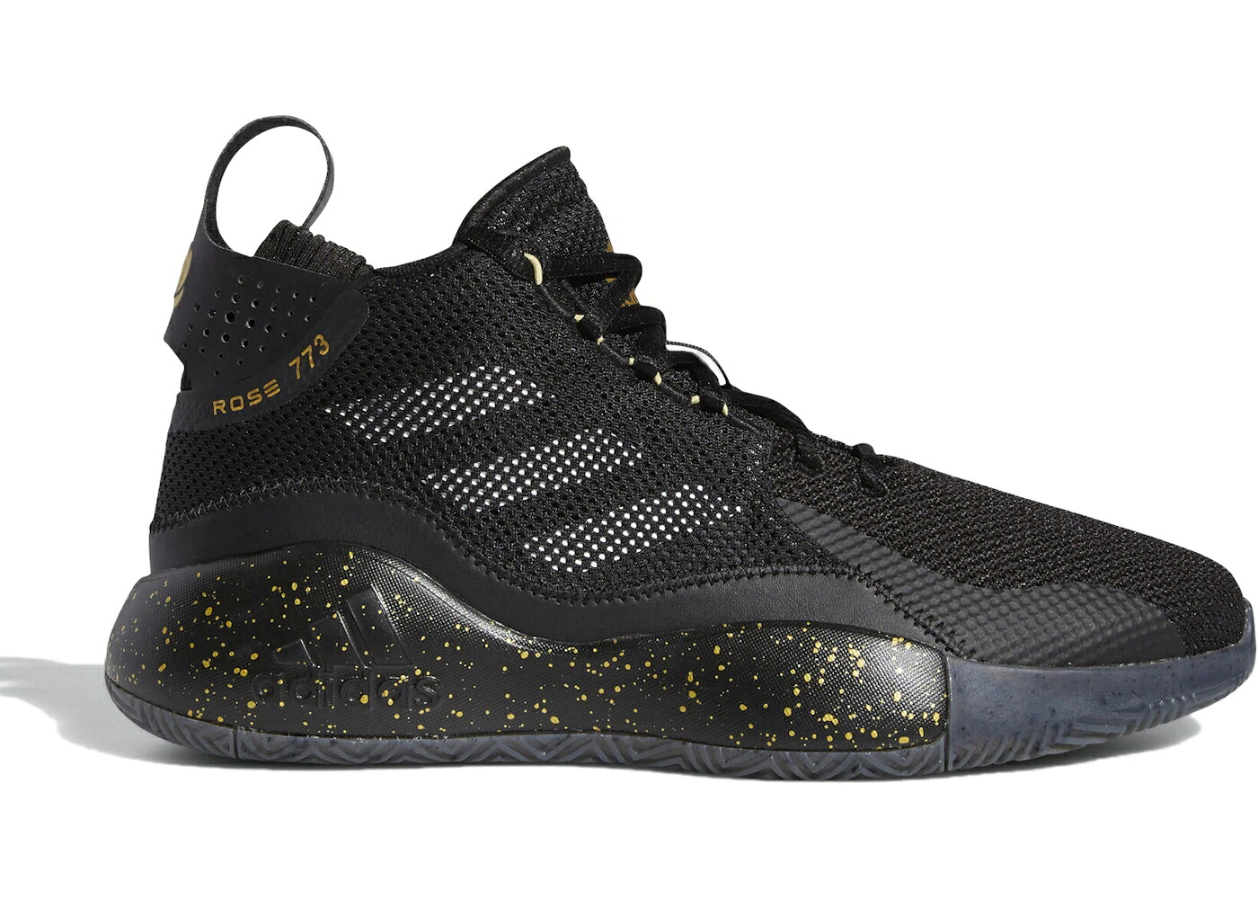 アディダス サクラ色 黒いこと 黒いこと ゴールド 中核グループ スニーカー メンズ ADIDAS D ROSE 773 2020 BLACK GOLD / CORE BLACK GOLD METALLIC CLOUD スニーカー-メンズ靴