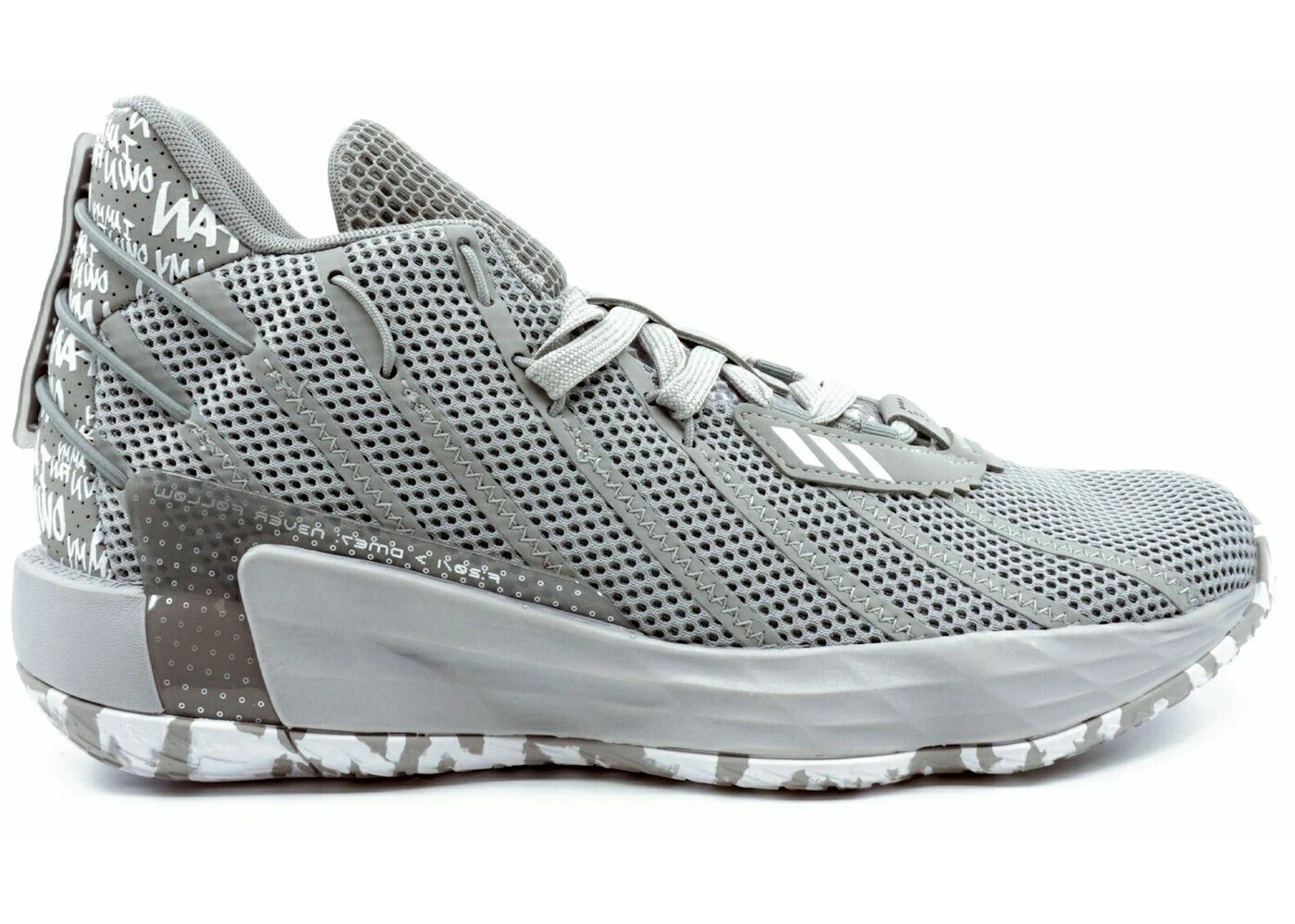 アディダス 薄墨色 薄墨色 白いこと 白いこと スニーカー メンズ ADIDAS DAME 7 I AM MY OWN FAN GREY / GREY GREY WHITE