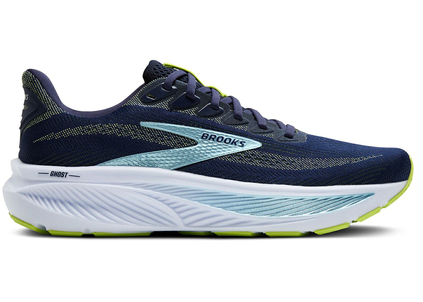 ブルックス 菩提樹 青み 青色 スニーカー メンズ BROOKS GHOST 17 PEACOAT LIME BLUE / PEACOAT LIME BLUE