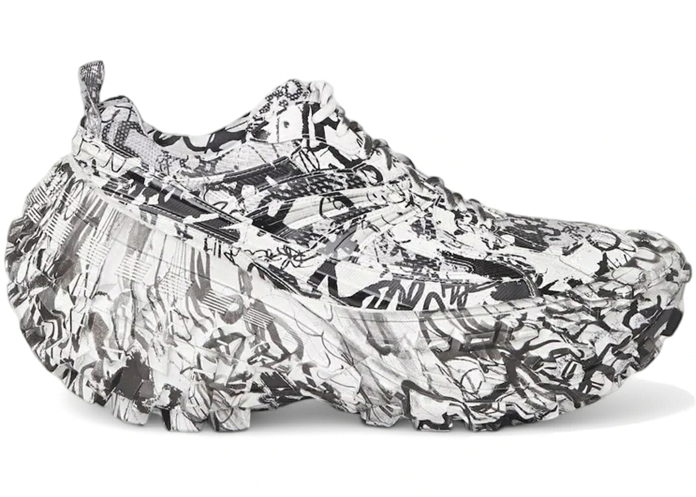 バレンシアガ 白いこと 白いこと 黒いこと 黒いこと スニーカー メンズ BALENCIAGA BOUNCER GRAFFITI PRINT / WHITE BLACK