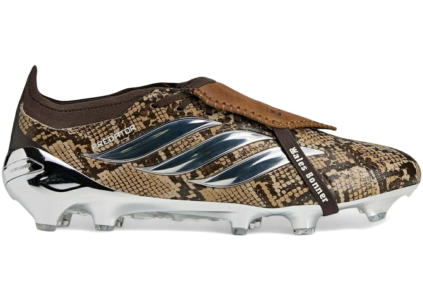 アディダス プレデター エリート カーキ しろがね色 しろがね色 スニーカー メンズ ADIDAS PREDATOR ELITE FOLD-OVER TONGUE FG WALES BONNER SNAKESKIN / KHAKI SILVER METALLIC WONDER