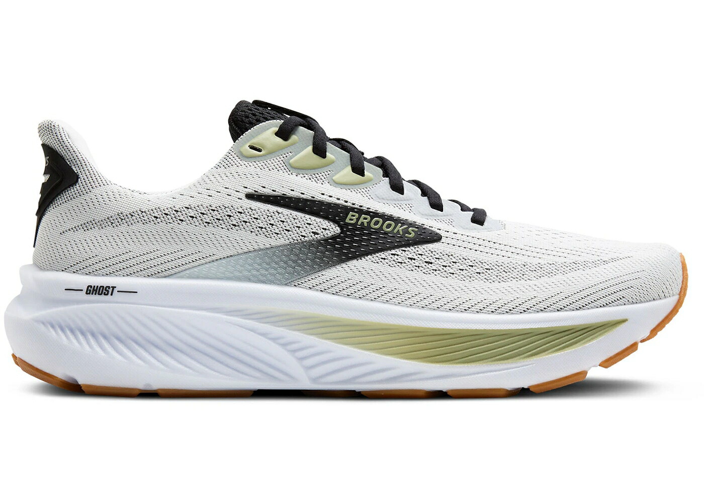 ブルックス 白いこと 白いこと 黒いこと 黒いこと スニーカー メンズ BROOKS GHOST 17 WHITE BLACK TEA / WHITE BLACK TEA