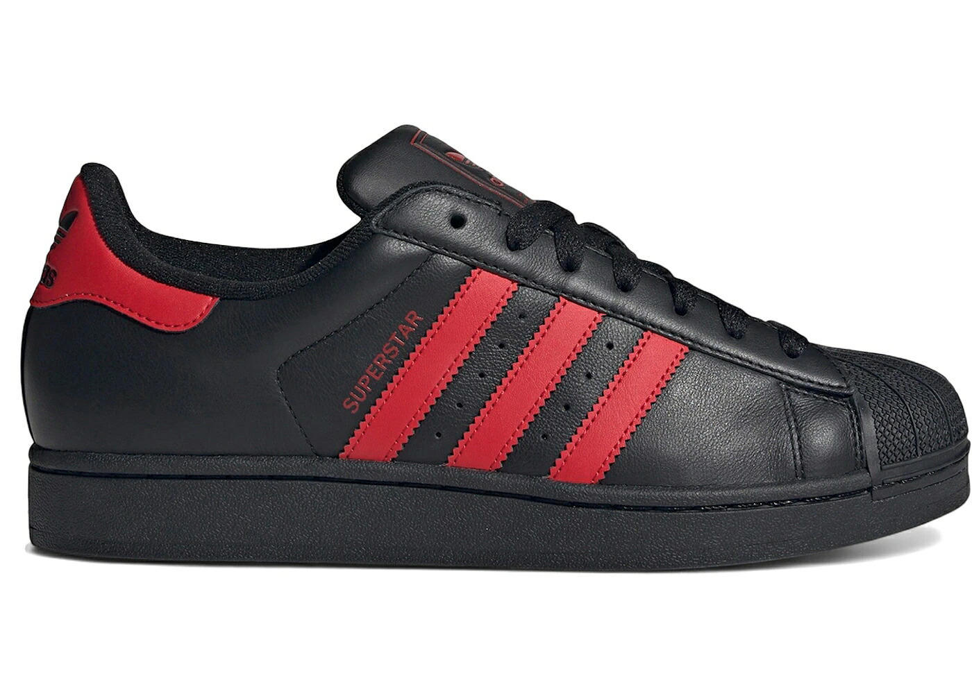 アディダス はやりっ子 黒いこと 黒いこと 中核グループ スニーカー メンズ ADIDAS SUPERSTAR II BLACK SCARLET / CORE BLACK BETTER SCARLET CORE