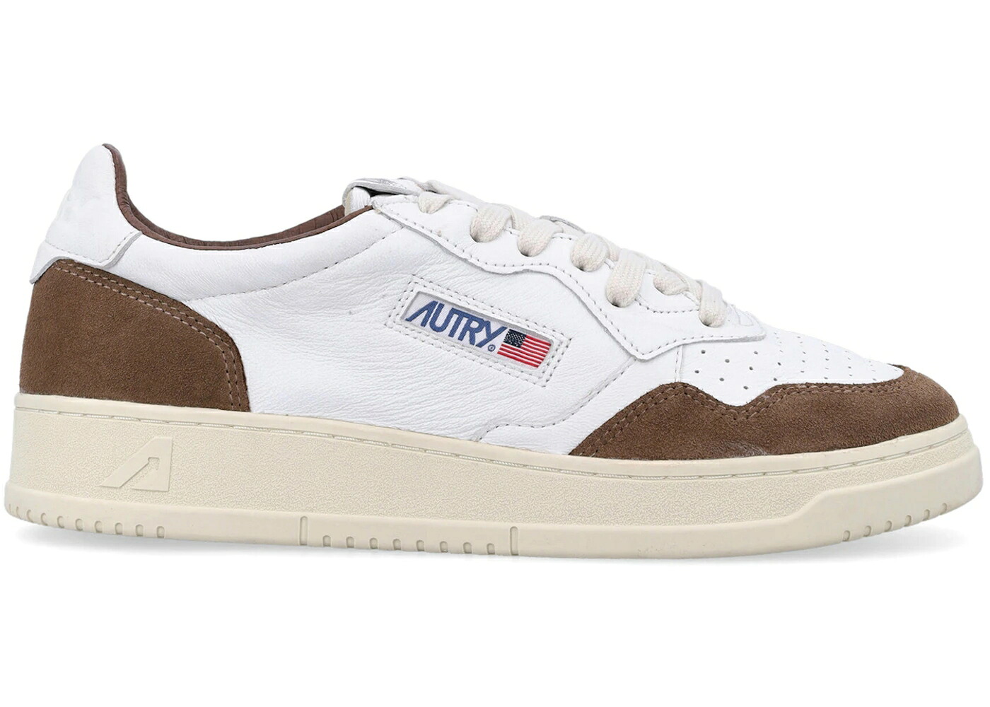 なめし革 白いこと 白いこと スニーカー メンズ AUTRY MEDALIST LEATHER LOW WHITE CIGAR / WHITE CIGAR
