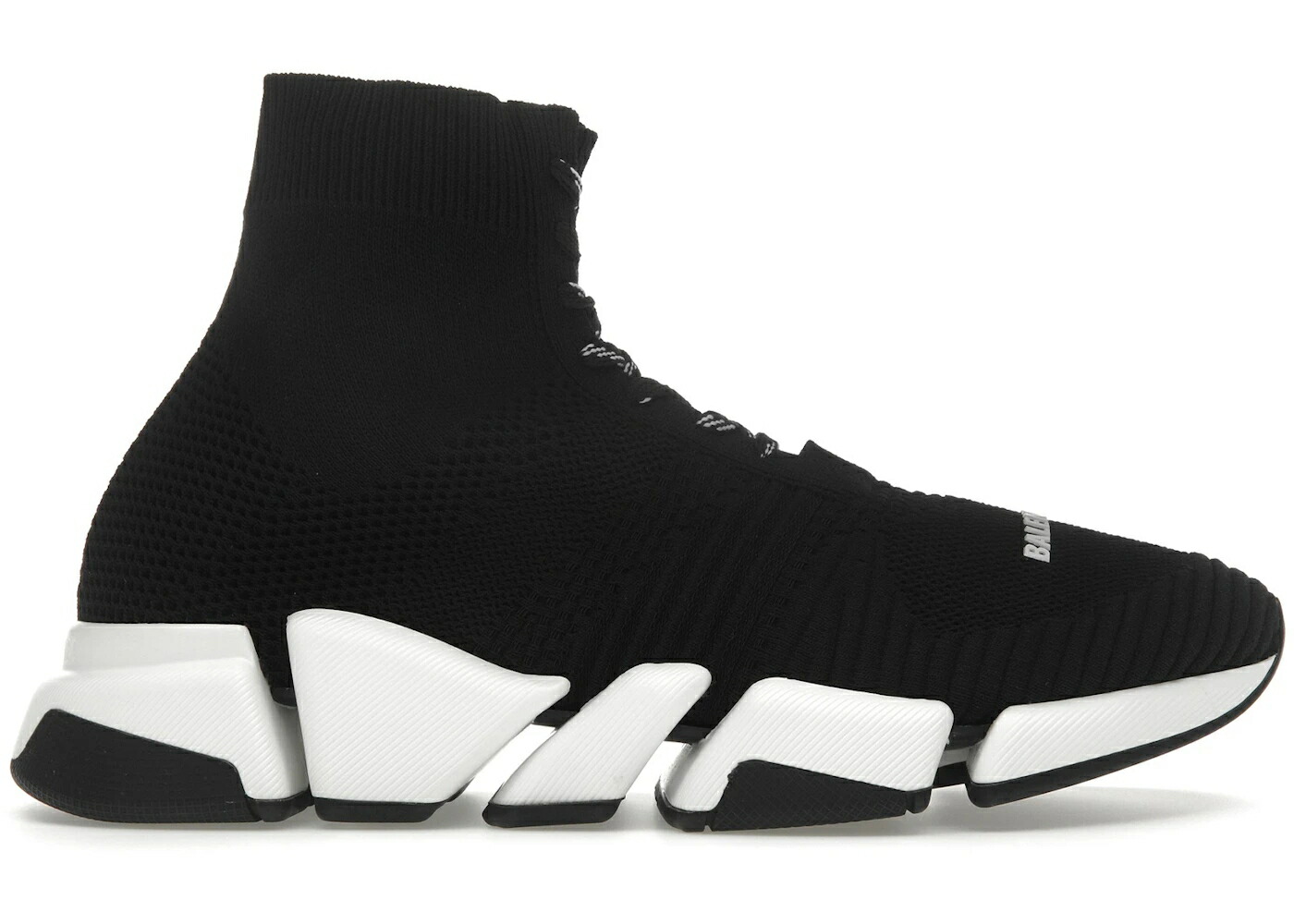 バレンシアガ 機敏さ 黒いこと 黒いこと 白いこと 白いこと 2.0 スニーカー メンズ BALENCIAGA SPEED LACE UP BLACK WHITE / BLACK WHITE