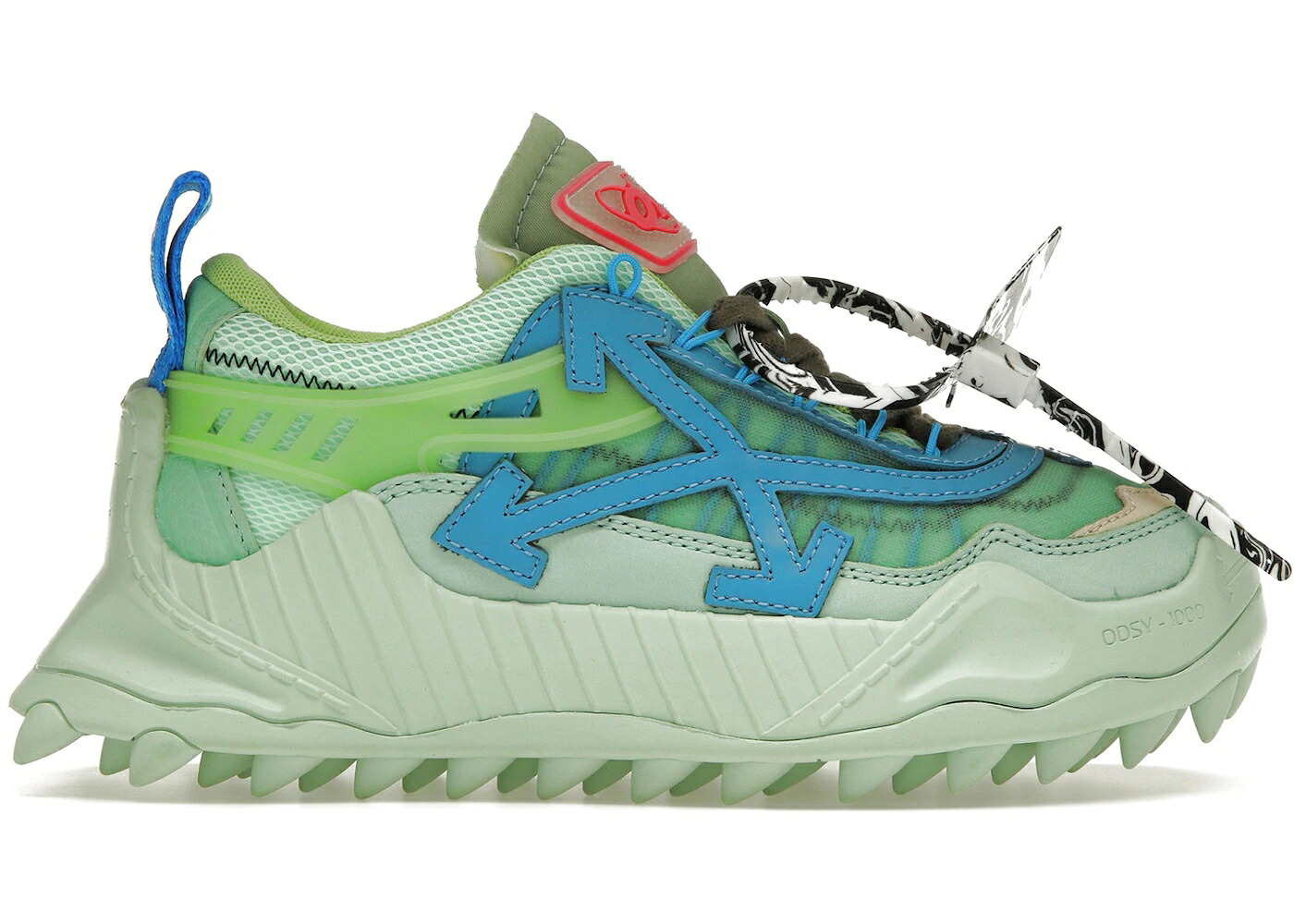 オフホワイト 緑 グリーン 青色 ブルー WOMEN'S スニーカー レディース OFF-WHITE ODSY-1000 LIGHT GREEN BLUE (WOMEN'S) / LIGHT GREEN BLUE｜スニケス
