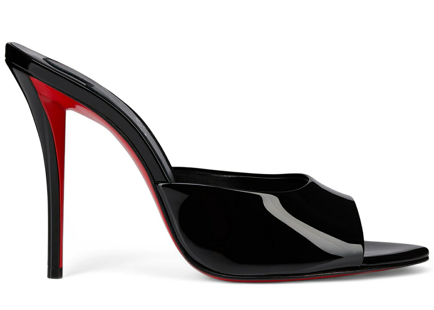 クリスチャンルブタン 黒いこと 黒いこと 専売特許 なめし革 スニーカー レディース CHRISTIAN LOUBOUTIN CHRISTIAN LOUBOUTIN MISS Z 100MM MULE BLACK PATENT CALF LEATHER /