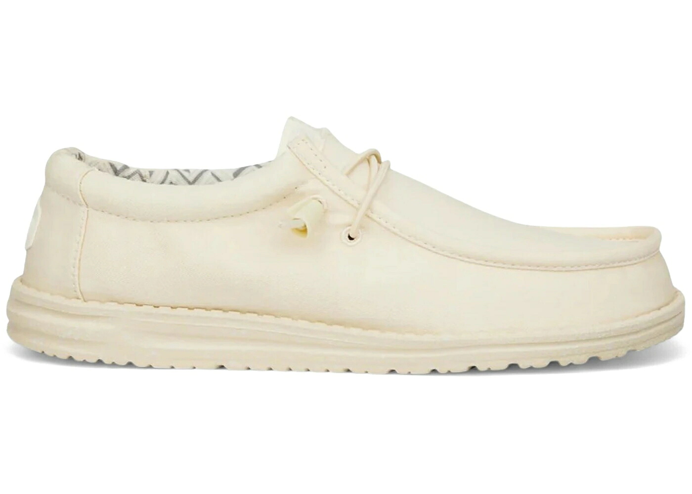 ヘイデュード 白色 ホワイト スニーカー メンズ HEY DUDE HEY DUDE WALLY STRETCH CANVAS STONE WHITE / STONE WHITE｜スニケス