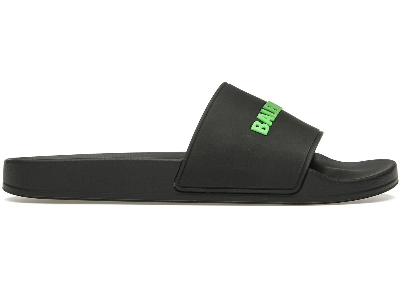 バレンシアガ プール サンダル 黒色 ブラック 緑 グリーン WOMEN'S スニーカー レディース BALENCIAGA POOL SLIDE BLACK FLUO GREEN (WOMEN'S) / BLACK GREEN