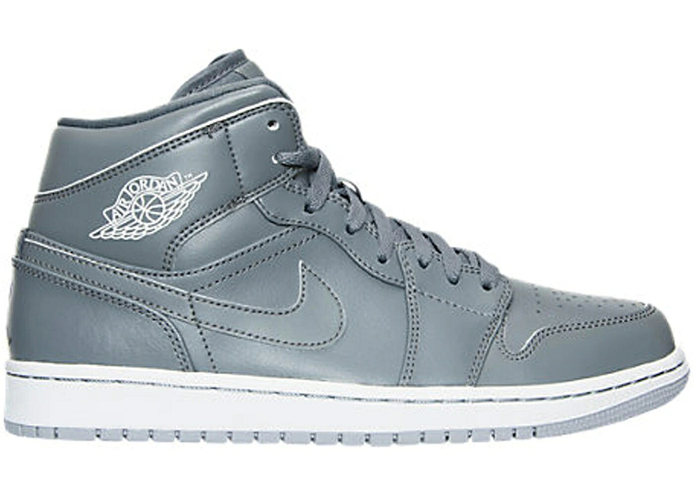 ナイキ ジョーダン ミッド 冷やりとした 薄墨色 薄墨色 白いこと 白いこと スニーカー メンズ JORDAN 1 RETRO MID COOL GREY (2015) / COOL GREY COOL GREY WHITE WOLF
