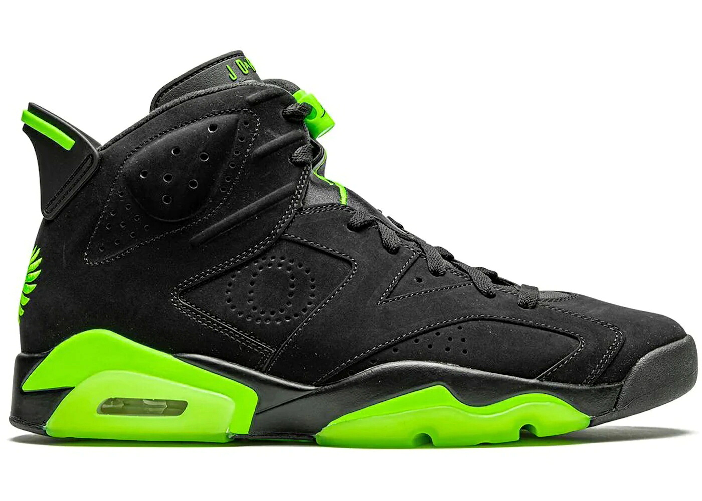 ナイキ ジョーダン ビーバーの州 ダックス 黒いこと 黒いこと 緑 緑であること スニーカー メンズ JORDAN 6 RETRO OREGON DUCKS / BLACK ELECTRIC GREEN