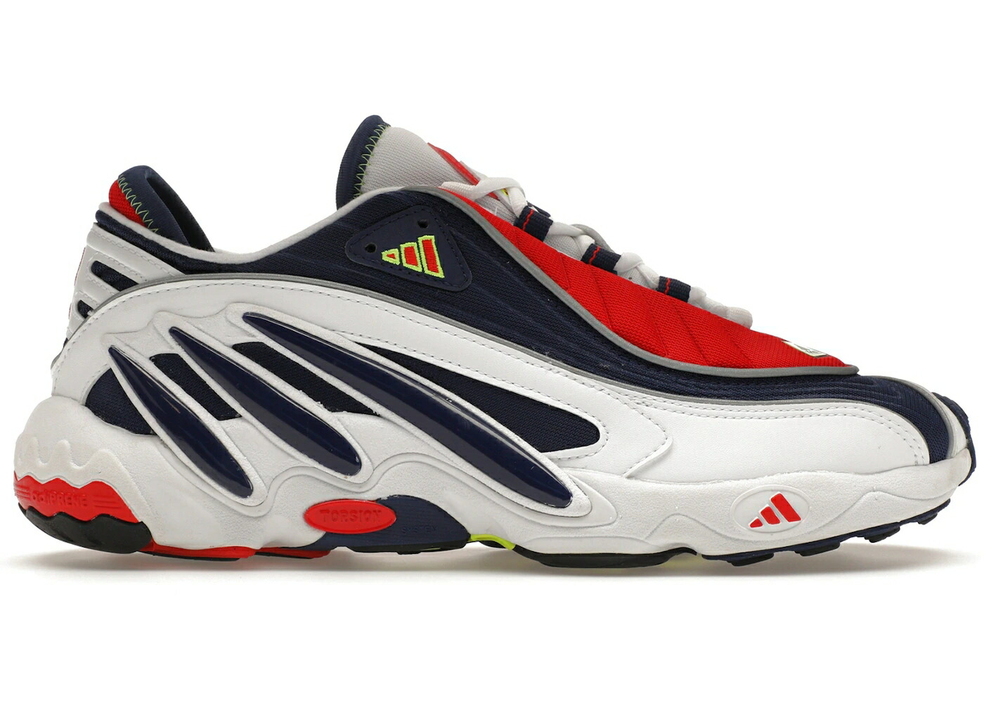 アディダス 赤 レッド 青色 ブルー 白色 ホワイト スニーカー メンズ ADIDAS FYW 98 OG RED BLUE / CLOUD WHITE DARK BLUE SOLAR