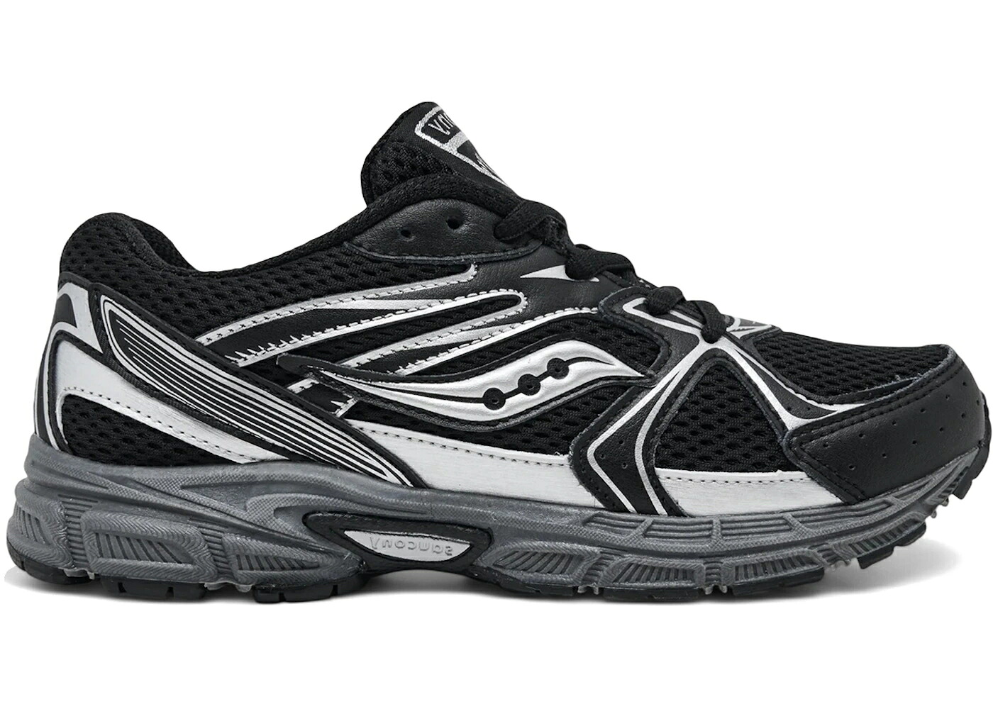 サッカニー 黒いこと 黒いこと しろがね色 しろがね色 御坊っちゃん キッズ SAUCONY RIDE MILLENIUM BLACK METALLIC SILVER (GS) / BLACK METALLIC SILVER もの言う花 マタニティ スニーカー