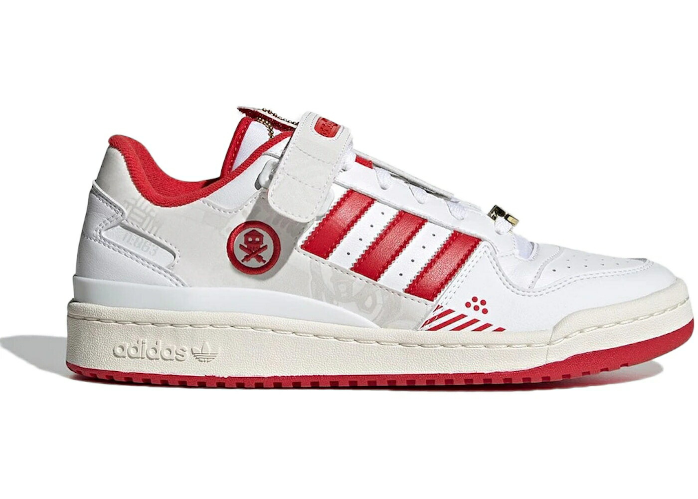 アディダス フォーラム 白色 ホワイト 赤 レッド スニーカー メンズ ADIDAS FORUM LOW QUICCS / WHITE OFF WHITE RED