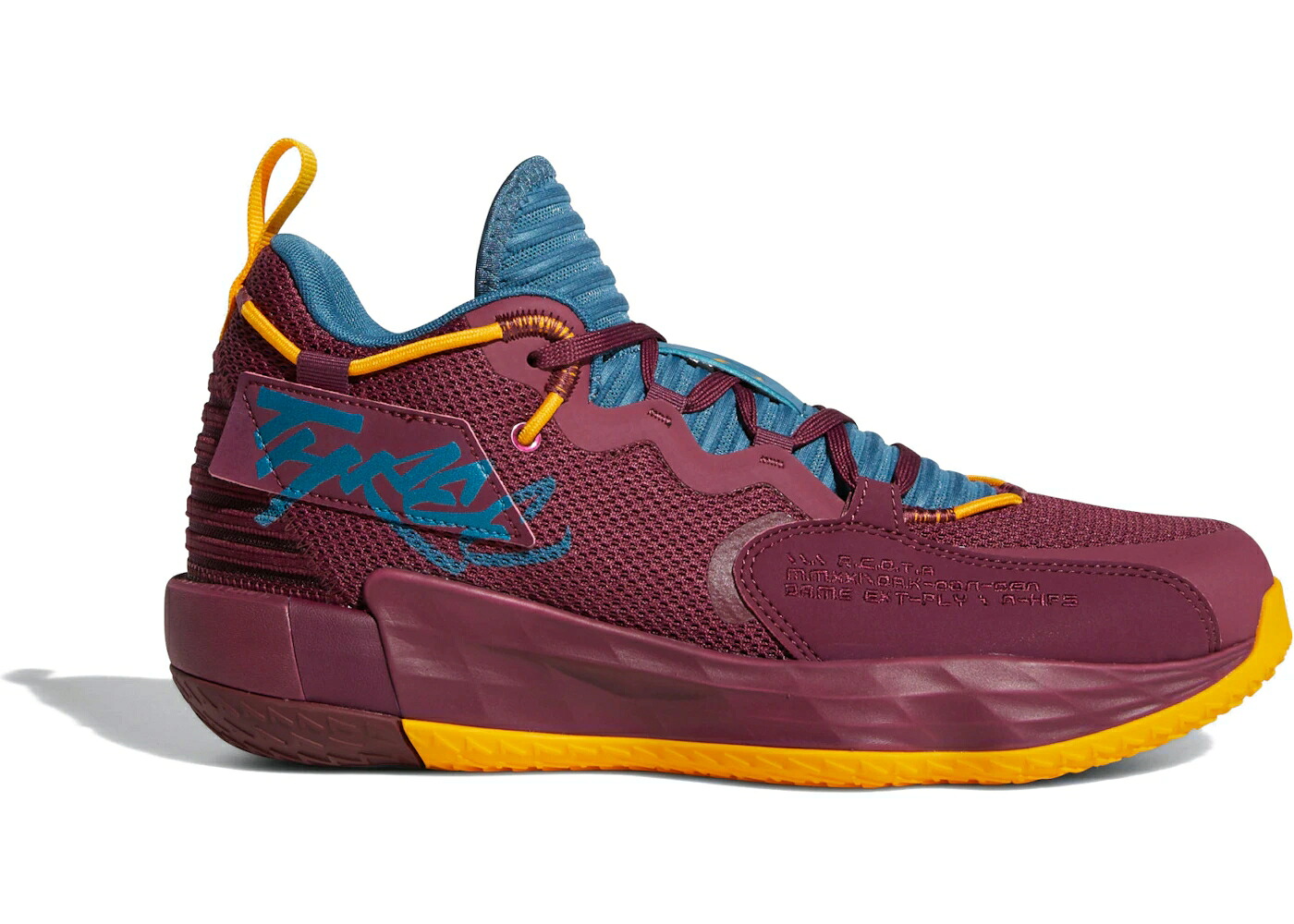 アディダス 制覇 クリムゾン 野球クラブ ゴールド スニーカー メンズ ADIDAS DAME 7 EXTPLY VICTORY CRIMSON / VICTORY CRIMSON TEAM COLLEG GOLD