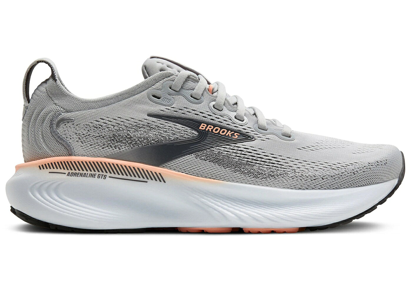 ブルックス 薄墨色 薄墨色 パール WOMEN\u0027S スニーカー レディース BROOKS ADRENALINE GTS 25 GREY BLACKENED PEARL CORAL (WOMEN\u0027S) / GREY BLACKENED PEARL CORAL