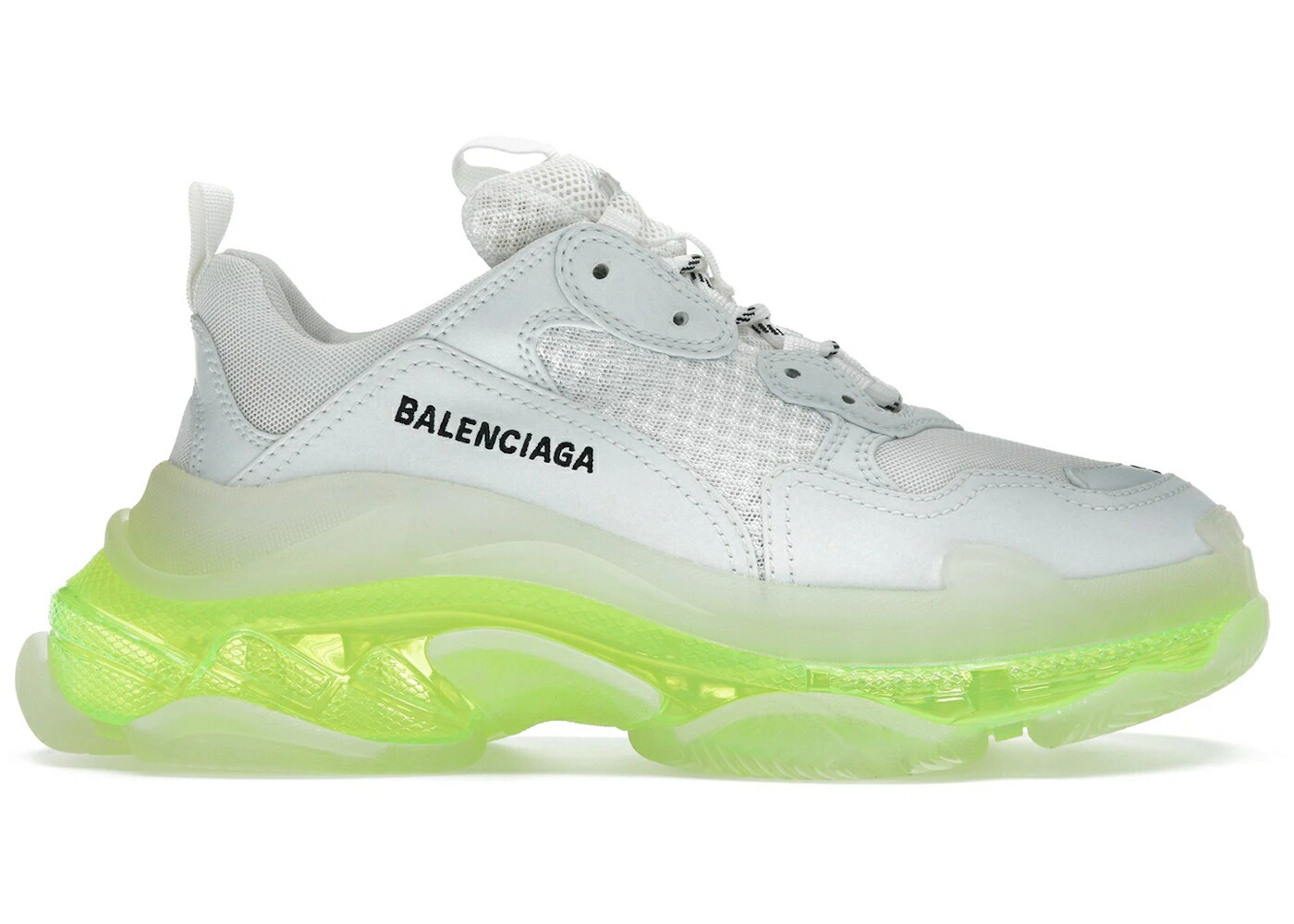 バレンシアガ 白いこと 白いこと 黄味がかった 黄色 WOMEN\u0027S スニーカー レディース BALENCIAGA TRIPLE S CLEAR SOLE WHITE FLUO YELLOW (WOMEN\u0027S) / WHITE YELLOW