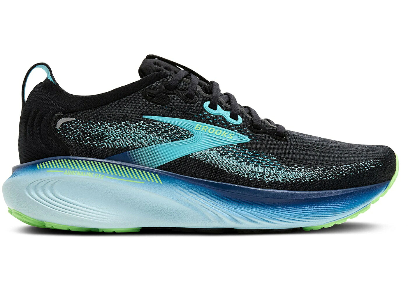 ブルックス 黒いこと 黒いこと スニーカー メンズ BROOKS ADRENALINE GTS 25 BLACK IPANEMA MINT / BLACK IPANEMA MINT