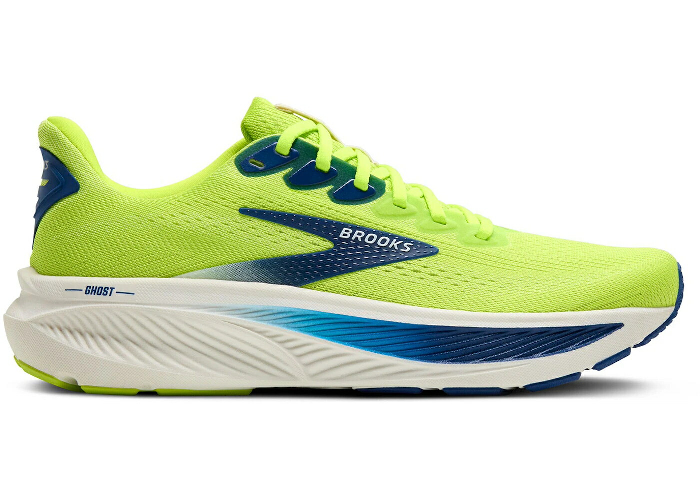 ブルックス 菩提樹 紺色 米国海軍 白いこと 白いこと スニーカー メンズ BROOKS GHOST 17 ACID LIME NAVY WHITE / ACID LIME NAVY WHITE