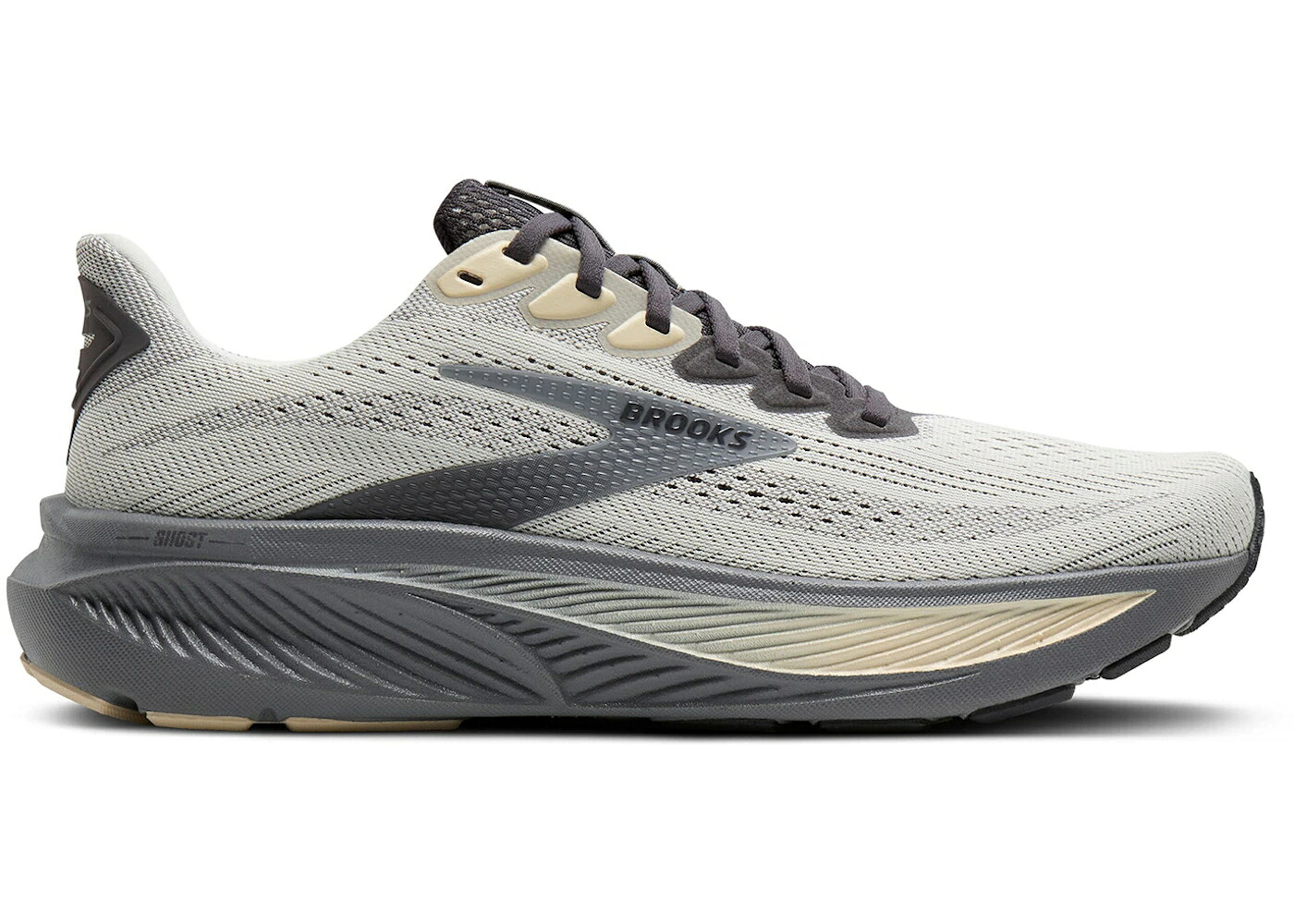 ブルックス 薄墨色 薄墨色 砂色 沙子 スニーカー メンズ BROOKS GHOST 17 VAPOROUS GREY PRIMER SAND / VAPOROUS GREY PRIMER SAND