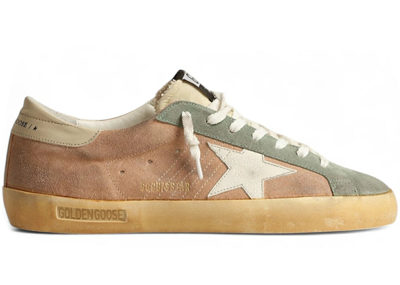ゴールデングース 茶色 ブラウン 緑 グリーン スエード スウェード 白色 ホワイト スニーカー メンズ GOLDEN GOOSE GOLDEN GOOSE SUPER-STAR BROWN GREEN SUEDE WHITE STAR / BROWN GREEN WHITE