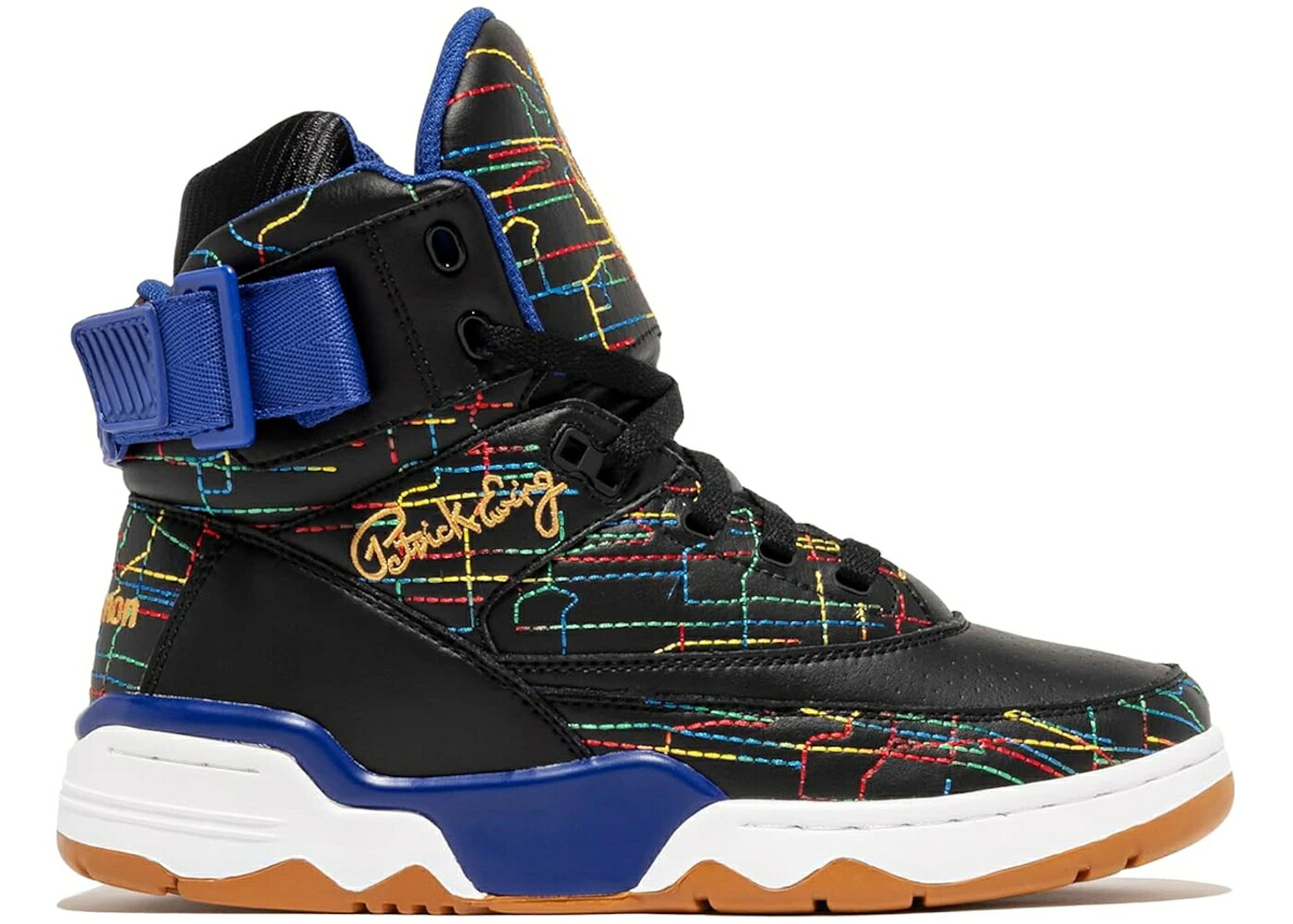 ユーイングアスレティックス アスレチックス 黒色 ブラック 白色 ホワイト ユーイングアスレチックス スニーカー メンズ EWING ATHLETICS EWING 33 HI COMMON / BLACK WHITE MULTI GUM｜スニケス