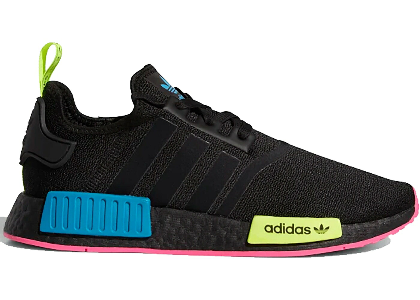 アディダス 中核グループ 黒いこと 黒いこと アクア スニーカー メンズ ADIDAS NMD R1 FLUORESCENT BURSTS / CORE BLACK BOLD AQUA SOLAR