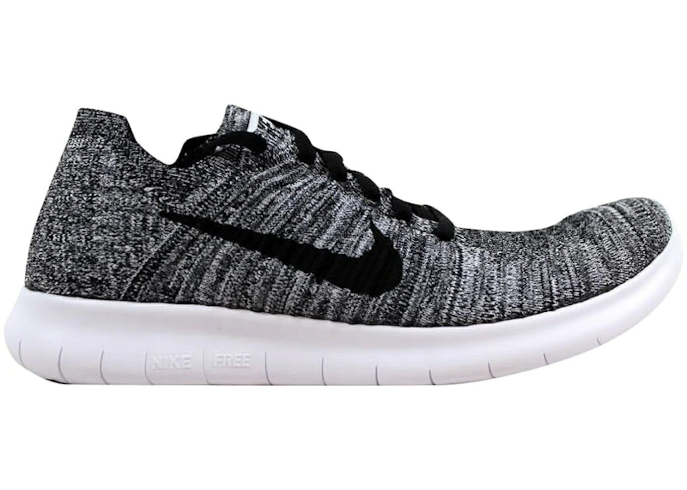 ナイキ 無償性 飛球編み物 白いこと 白いこと 黒いこと 黒いこと スニーカー メンズ NIKE FREE RN FLYKNIT WHITE/BLACK / WHITE BLACK