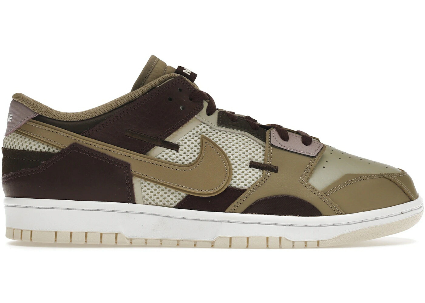 ナイキ ダンク マルーン 白いこと 白いこと カーキ ダンクロー スニーカー メンズ NIKE DUNK LOW SCRAP LATTE / LATTE MAROON WHITE KHAKI