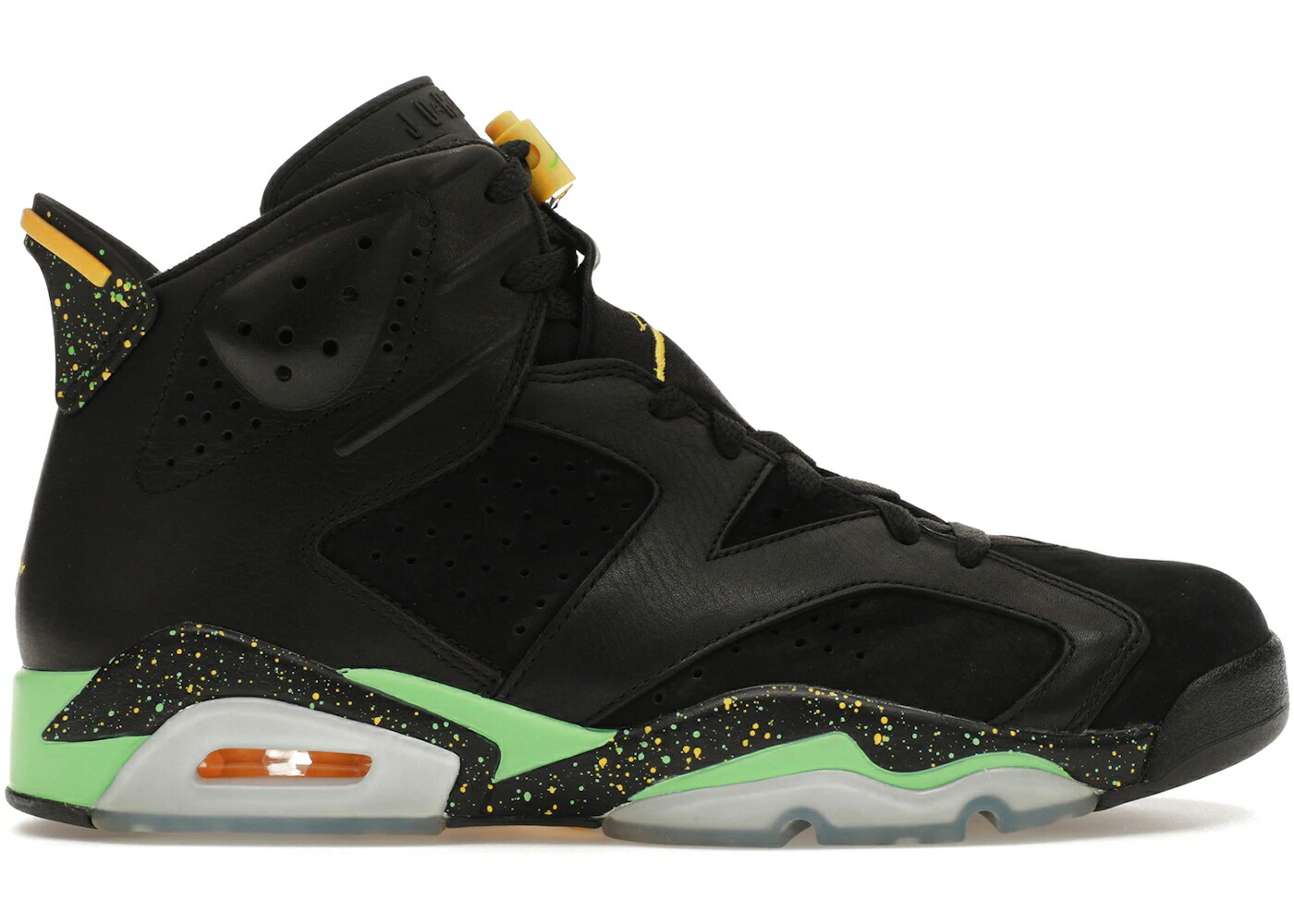 ナイキ ジョーダン 黒いこと 黒いこと 黄味がかった 黄色 緑 緑であること スニーカー メンズ JORDAN 6 RETRO BRAZIL WORLD CUP / BLACK BRAZIL YELLOW GREEN MINT