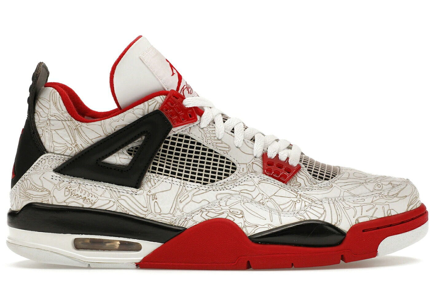 ナイキ ジョーダン 白いこと 白いこと レーザ 赤 赤いこと 黒いこと 黒いこと スニーカー メンズ JORDAN 4 RETRO WHITE LASER / WHITE VARSITY RED BLACK LASER