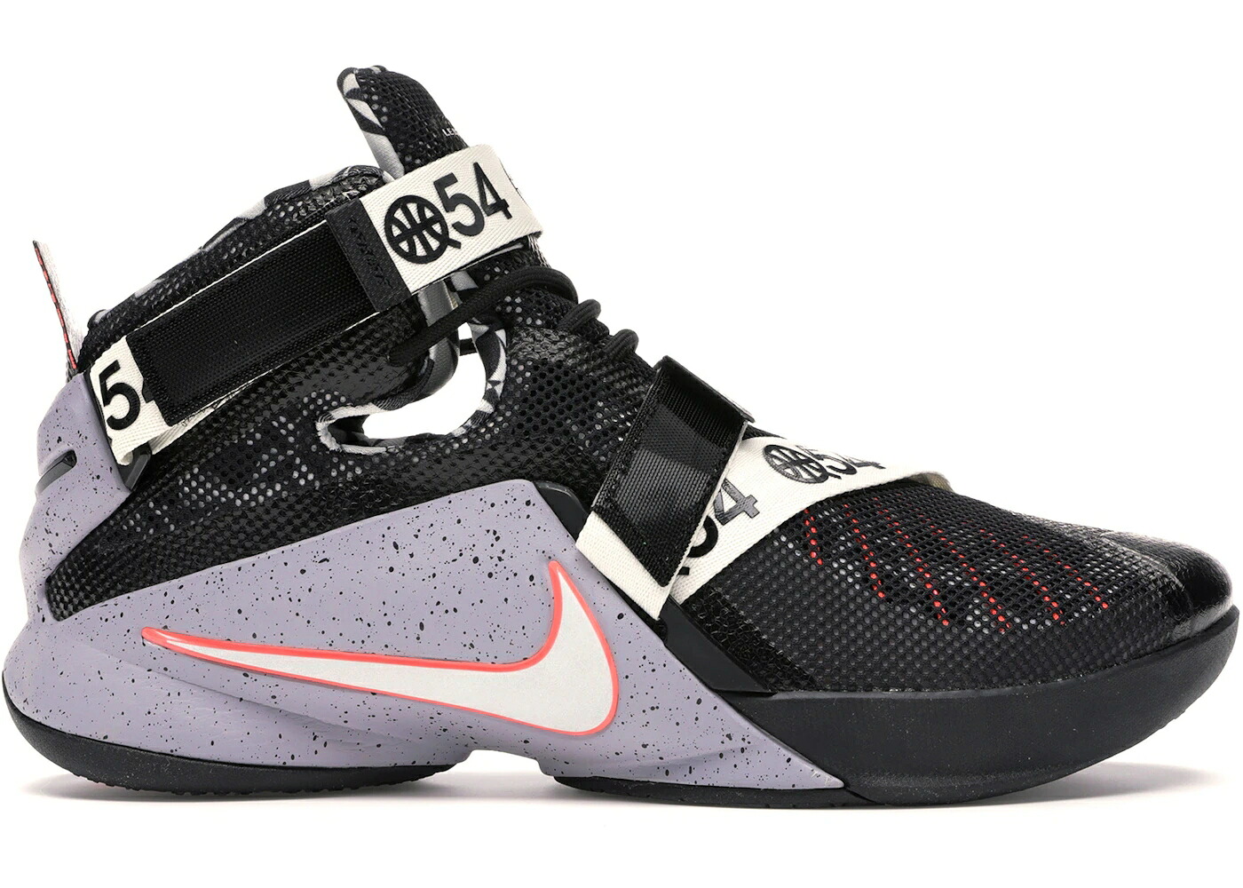 ナイキ レブロン 黒いこと 黒いこと 紫 パープル スニーカー メンズ NIKE LEBRON SOLIDER 9 QUAI 54 / BLACK PUREOVENCE PURPLE HOT LAVE