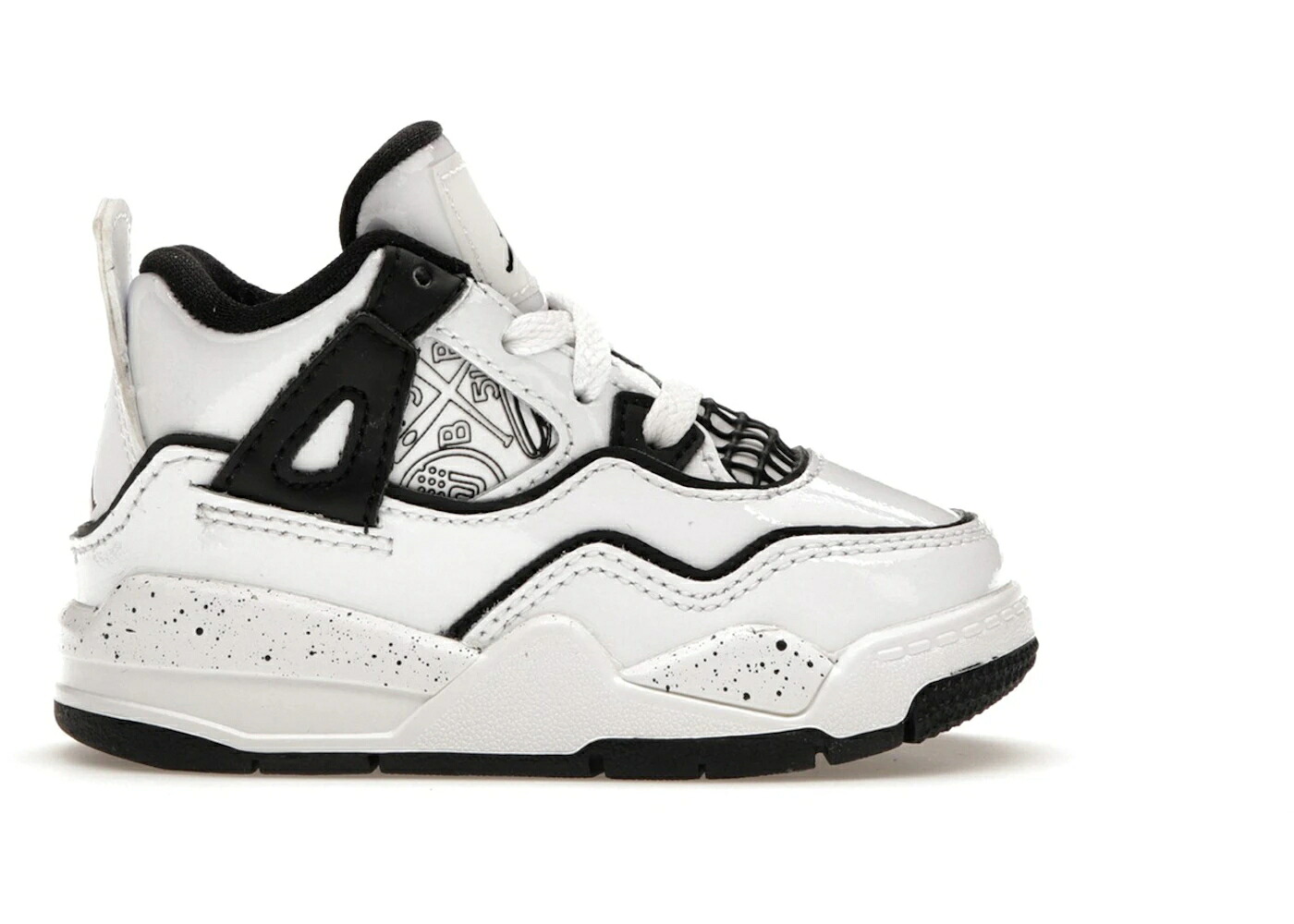 ナイキ ジョーダン 白いこと 白いこと 黒いこと 黒いこと お坊っちゃん キッズ JORDAN 4 RETRO SE DIY (TD) / WHITE BLACK VOLT
