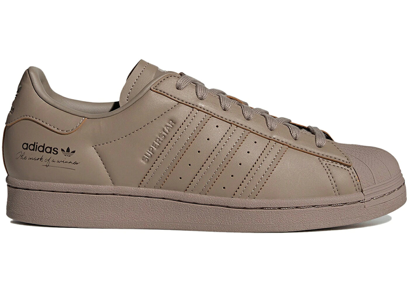 アディダス はやりっ児 赤銅色 赤銅色 ナイト爵 スニーカー メンズ ADIDAS SUPERSTAR THE MARK OF A WINNER CHALKY BROWN / CHALKY BROWN CHALKY BROWN NIGHT