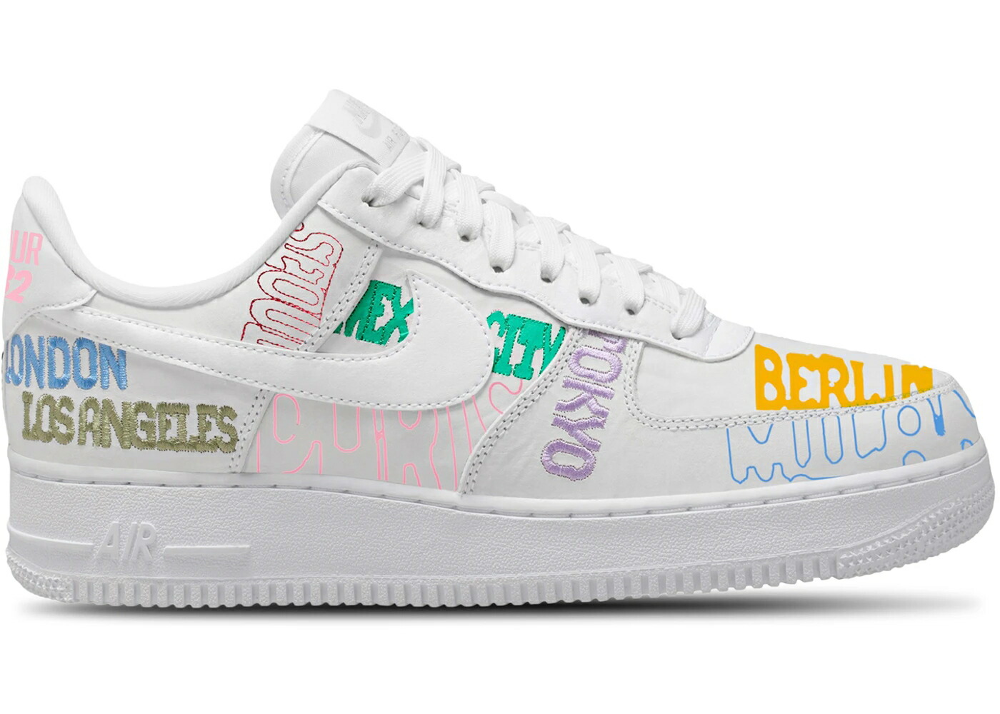 ナイキ 白いこと 白いこと 空軍 スニーカー メンズ NIKE AIR FORCE 1 LOW WORLD TOUR WHITE / WHITE WHITE