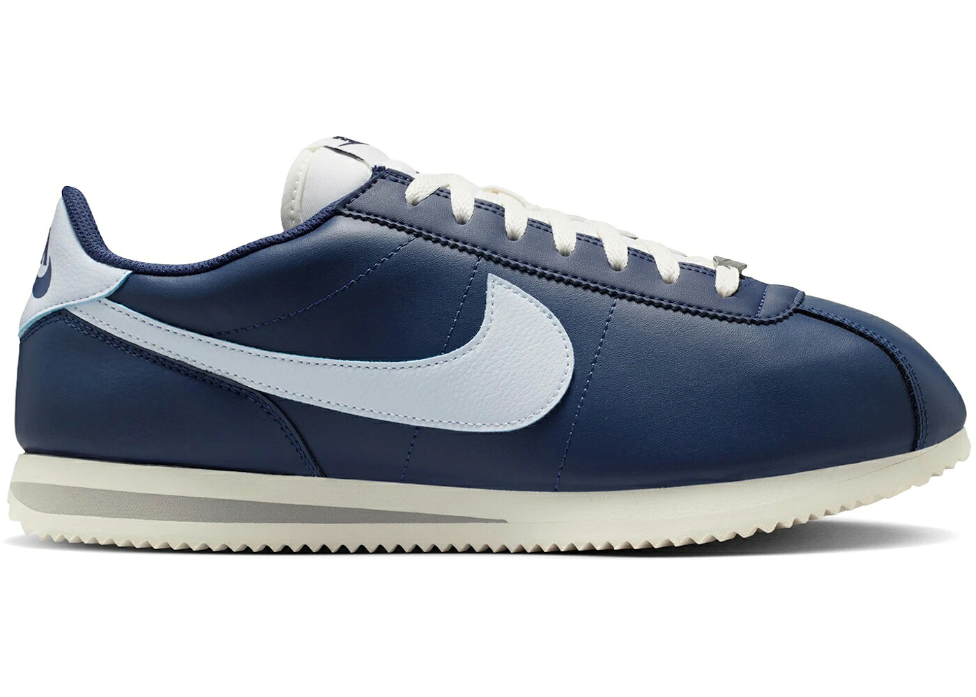ナイキ コルテッツ なめし革 紺色 米国海軍 薄墨色 薄墨色 スニーカー メンズ NIKE CORTEZ LEATHER MIDNIGHT NAVY FOOTBALL GREY / MIDNIGHT NAVY SAIL LIGHT SMOKE
