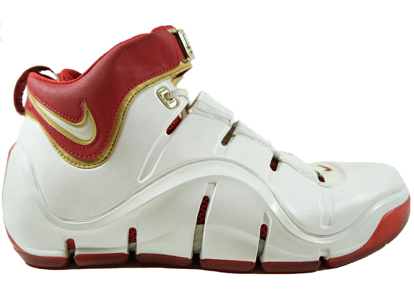 ナイキ レブロン 白いこと 白いこと 赤 赤いこと スニーカー メンズ NIKE LEBRON 4 HOME PE / WHITE WHITE VARSITY RED METALLIC