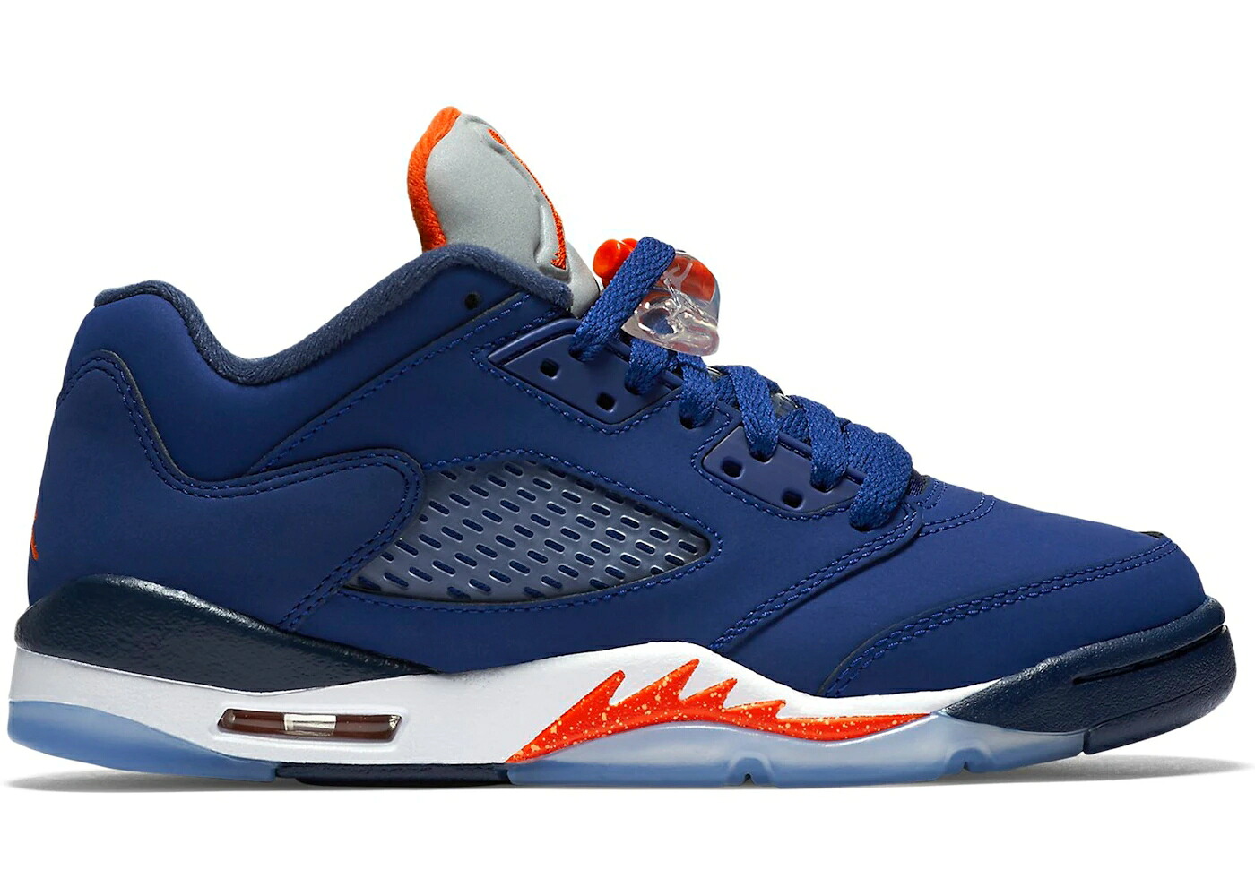 ナイキ ジョーダン ニックス ディープ 青碧 青碧 野球クラブ 橙 オレンジ色 お坊っちゃん キッズ JORDAN 5 RETRO LOW KNICKS (GS) / DEEP ROYAL BLUE TEAM ORANGE もの言う花 マタニティ スニーカー