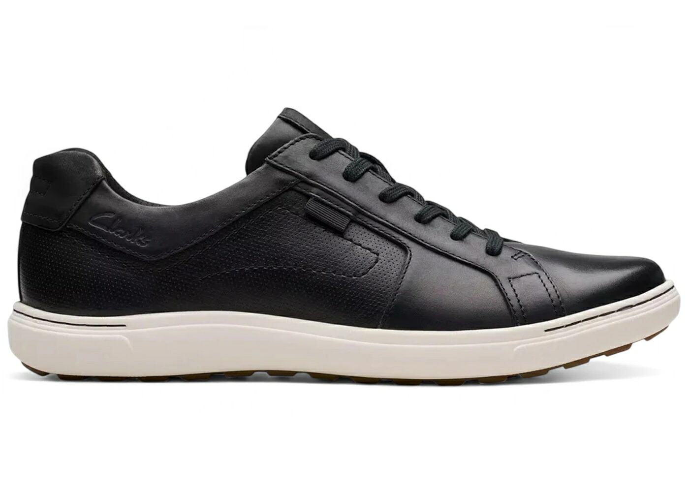 クラークス 黒いこと 黒いこと なめし革 スニーカー メンズ CLARKS MAPSTONE LACE BLACK LEATHER / BLACK LEATHER