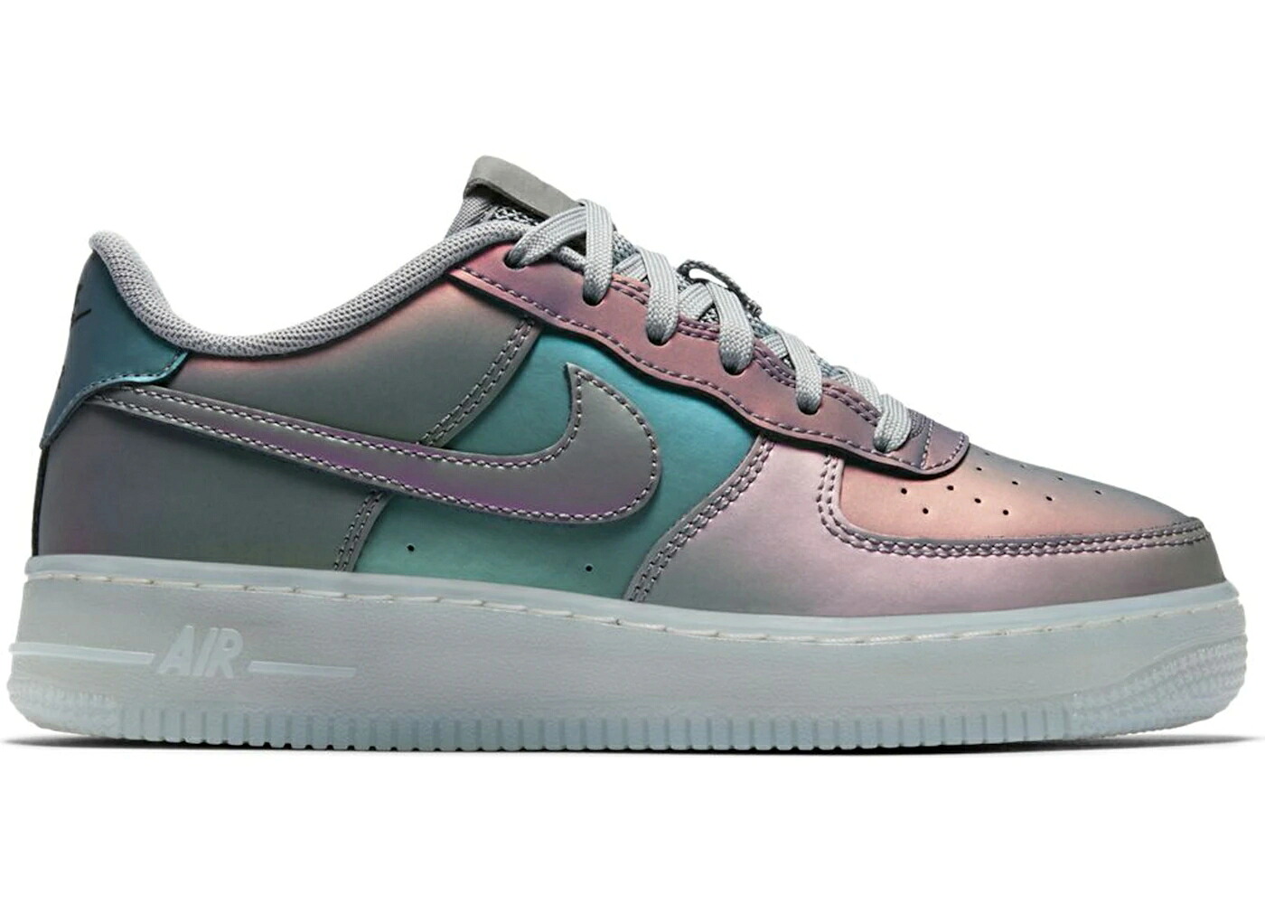 ナイキ 空軍 お坊っちゃん キッズ NIKE AIR FORCE 1 LV8 LOW IRIDESCENT (GS) / ANTHRACITE ANTHRACITE ICE もの言う花 マタニティ スニーカー