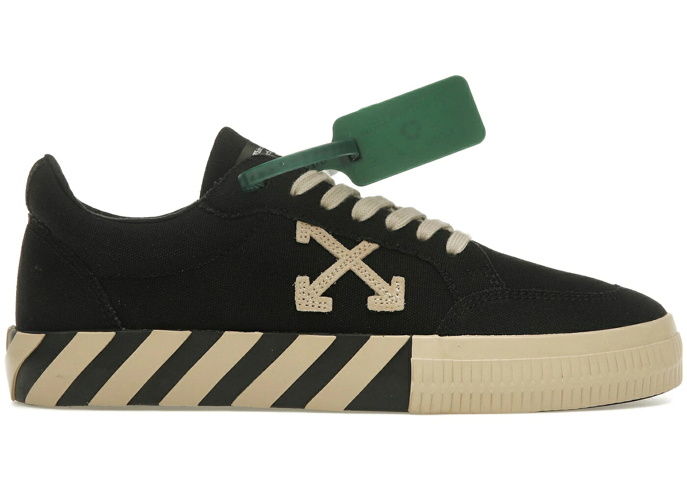 象牙色 黒いこと 黒いこと ベージュ 緑 緑であること スニーカー メンズ OFF-WHITE VULC LOW BLACK BEIGE / BLACK BEIGE GREEN