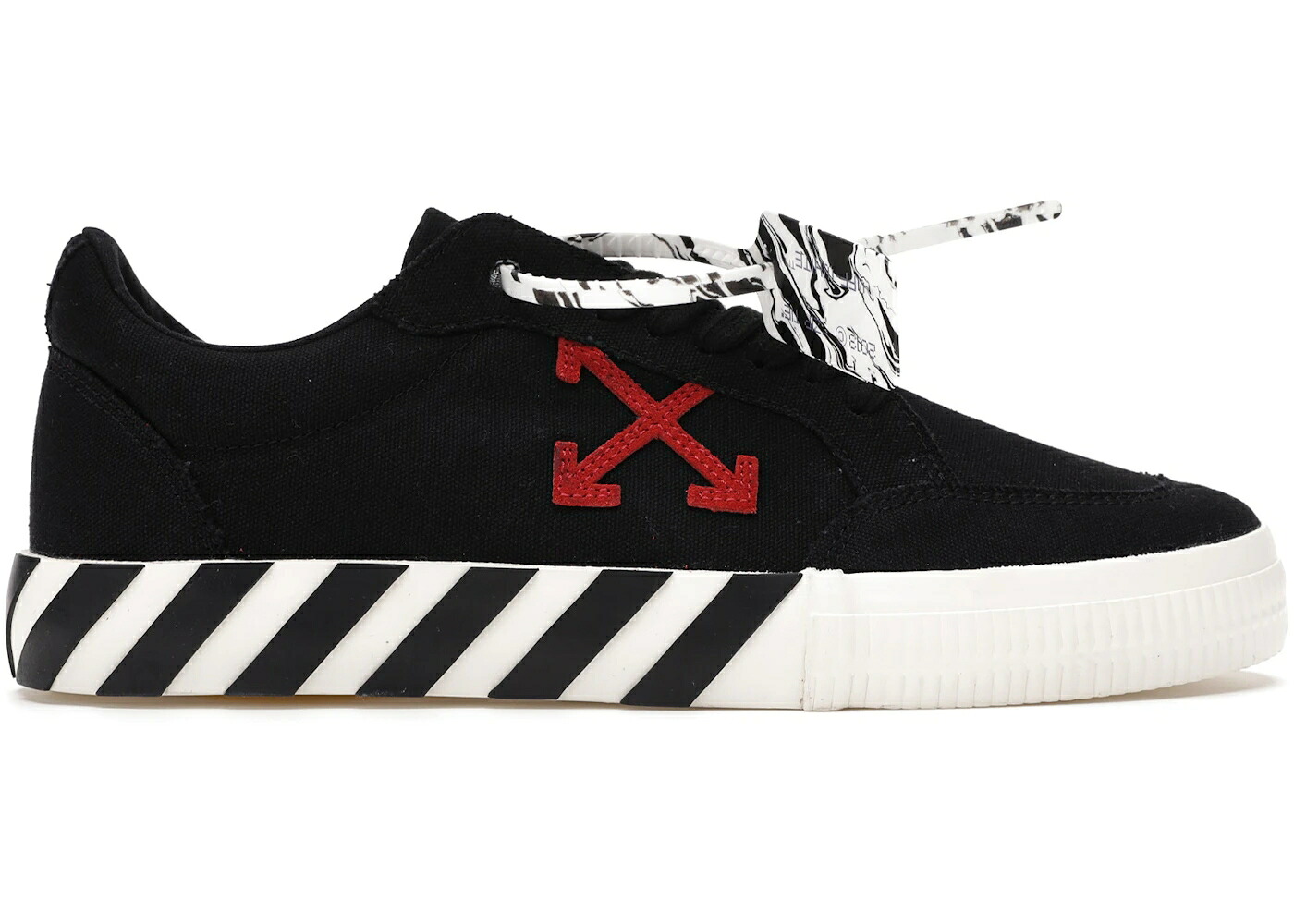 オフホワイト 黒色 ブラック 赤 レッド アロー 白色 ホワイト スニーカー メンズ OFF-WHITE VULC LOW BLACK RED ARROW FW20 / BLACK RED WHITE|スニケス