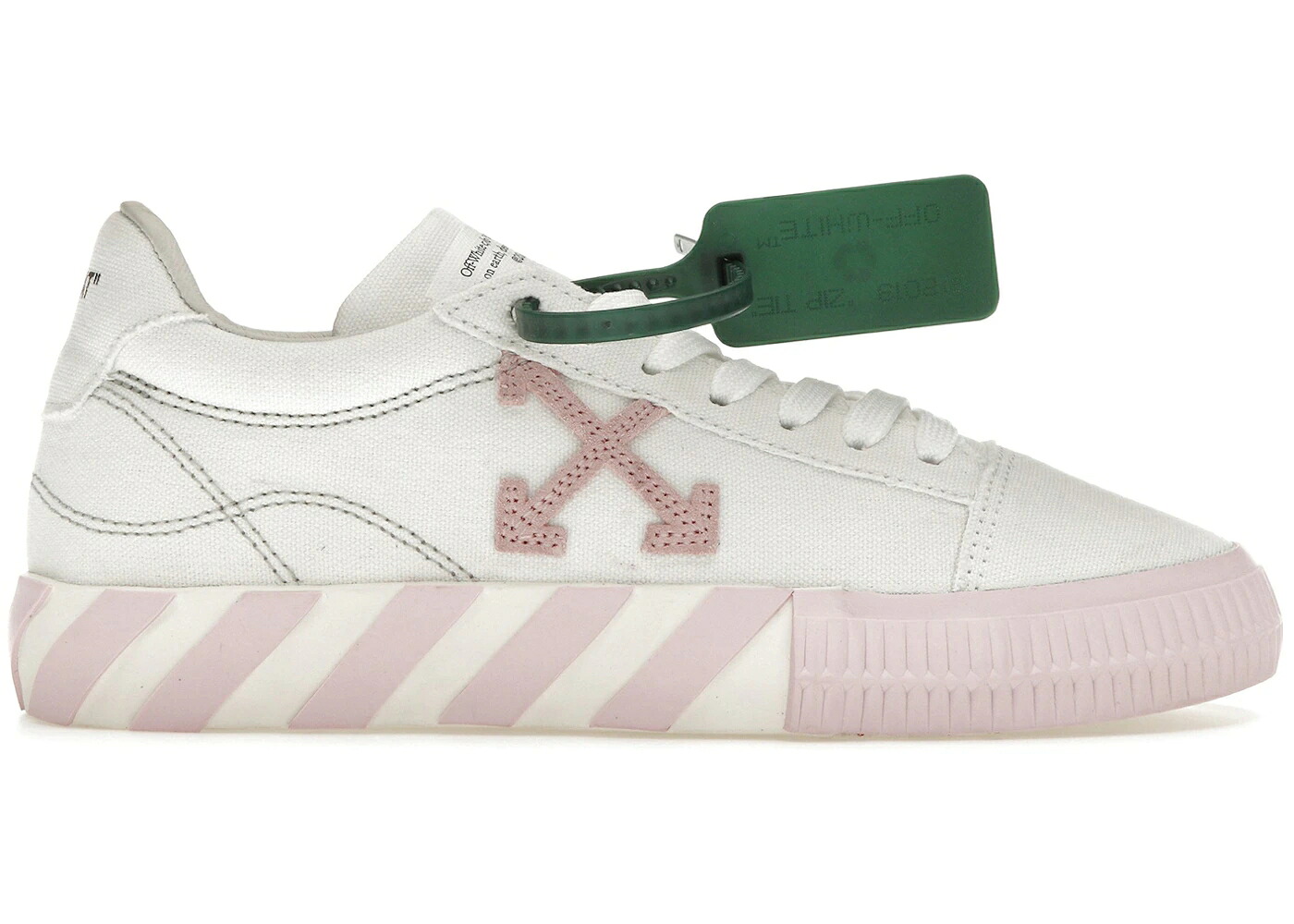 オフホワイト 白色 ホワイト ピンク WOMEN'S スニーカー レディース OFF-WHITE VULCANIZED CANVAS LOW WHITE PINK (WOMEN'S) / WHITE PINK｜スニケス