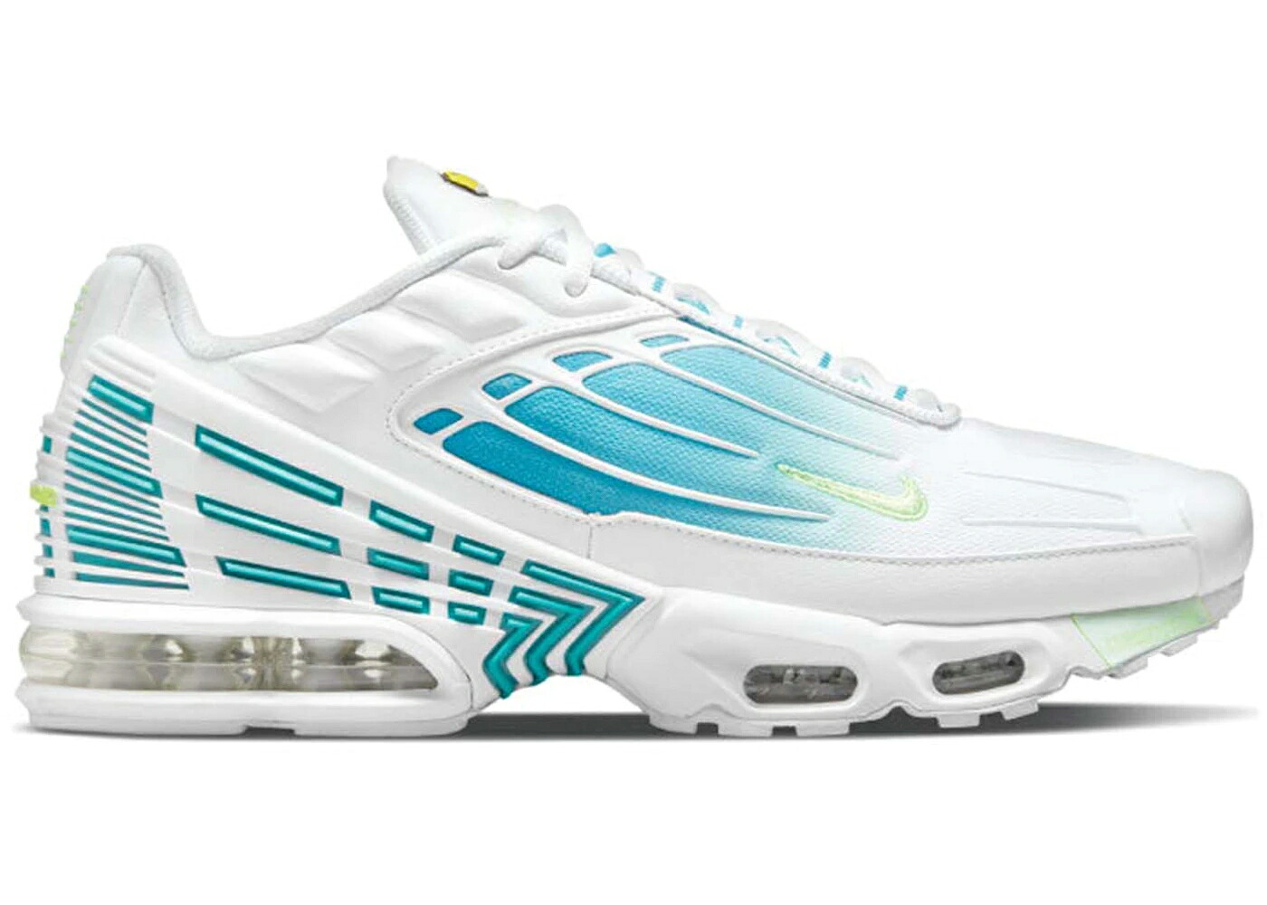 ナイキ マックス 白いこと 白いこと 青緑色 菩提樹 エアマックスプラス スニーカー メンズ NIKE AIR MAX PLUS 3 WHITE AQUAMARINE / WHITE LIME GLOW AQUAMARINE