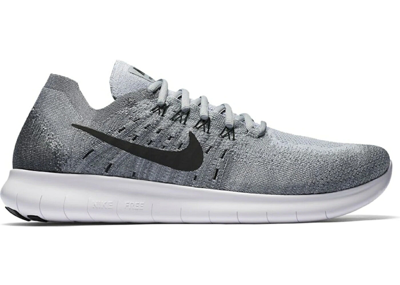 ナイキ 無償性 飛球編み物 薄墨色 薄墨色 冷やりとした スニーカー メンズ NIKE FREE RN FLYKNIT 2017 WOLF GREY / WOLF GREY ANTHRACITE COOL GREY