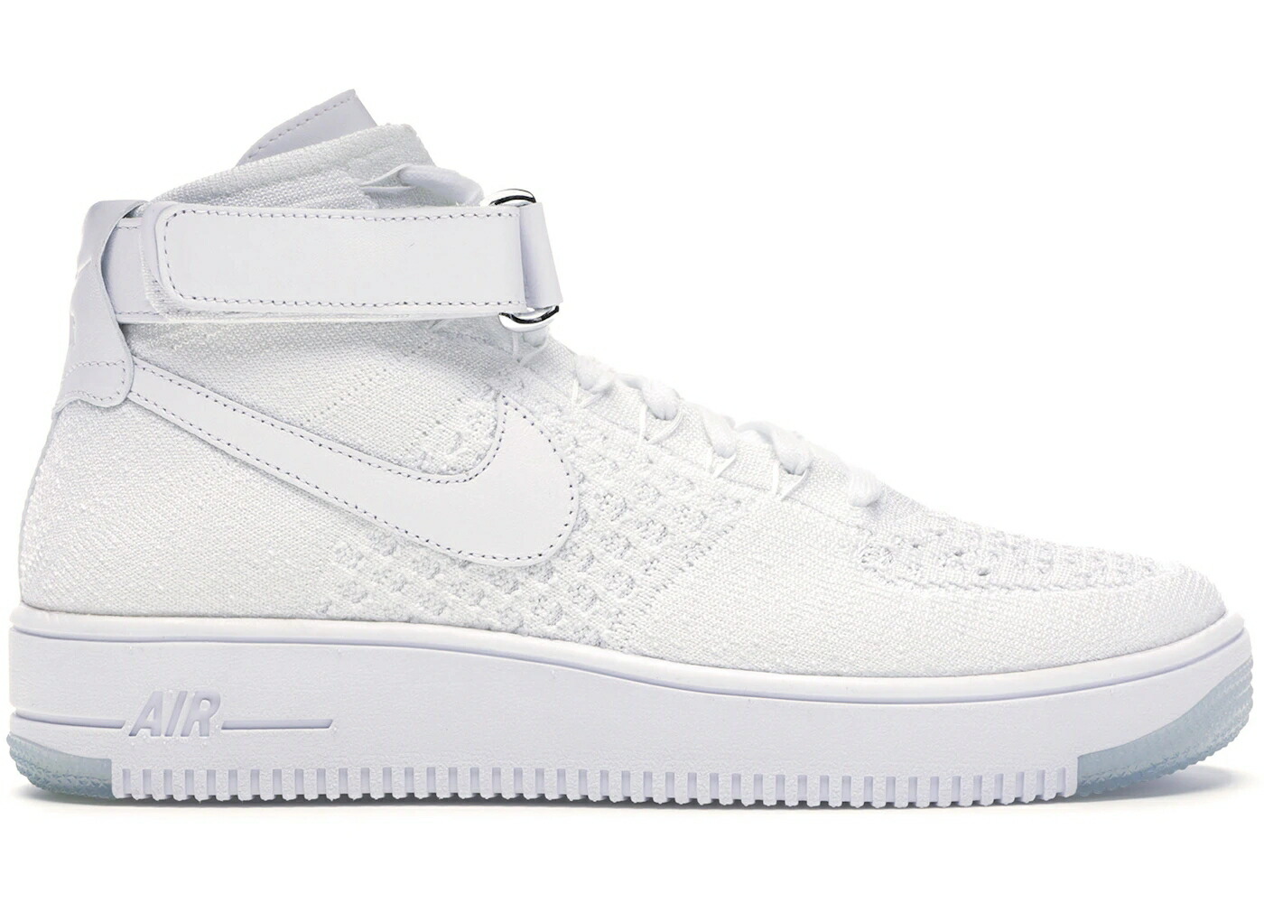 ナイキ ウルトラ 飛球編み物 ミッド 白いこと 白いこと 空軍 スニーカー メンズ NIKE AIR FORCE 1 ULTRA FLYKNIT MID TRIPLE WHITE / WHITE WHITE