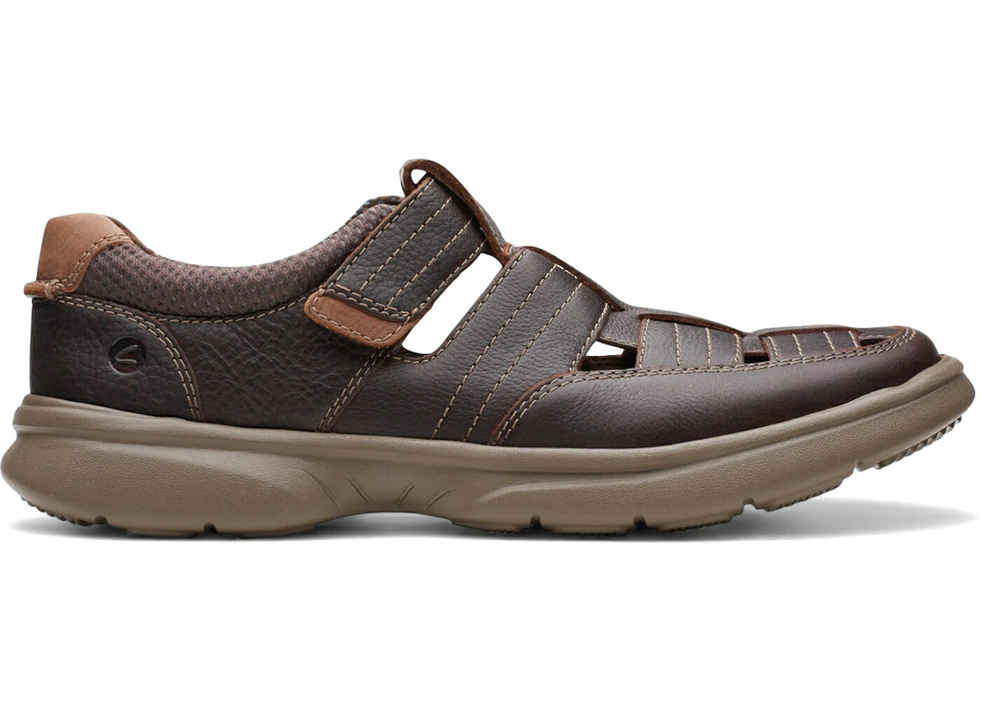 クラークス 赤銅色 赤銅色 なめし革 スニーカー メンズ CLARKS BRADLEY COVE BROWN TUMBLED LEATHER /