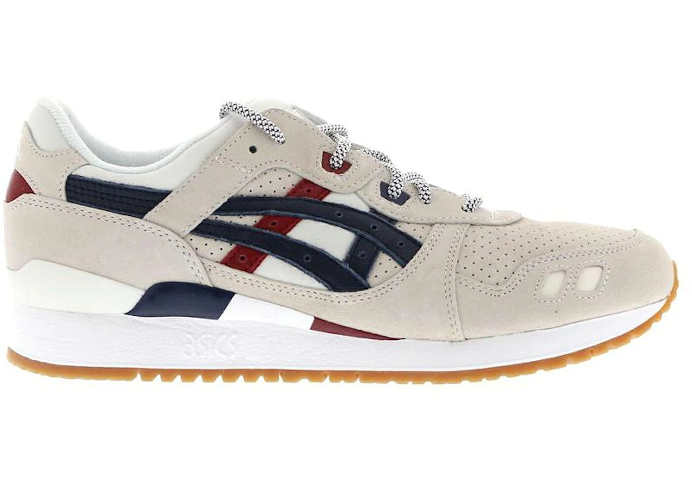 アシックス ゲルライト スニーカー 運動靴 ゲーム マッチ クリーム 紺色 ネイビー スニーカー メンズ ASICS GEL-LYTE III PACKER SHOES GAME SET MATCH / CREAM NAVY｜スニケス