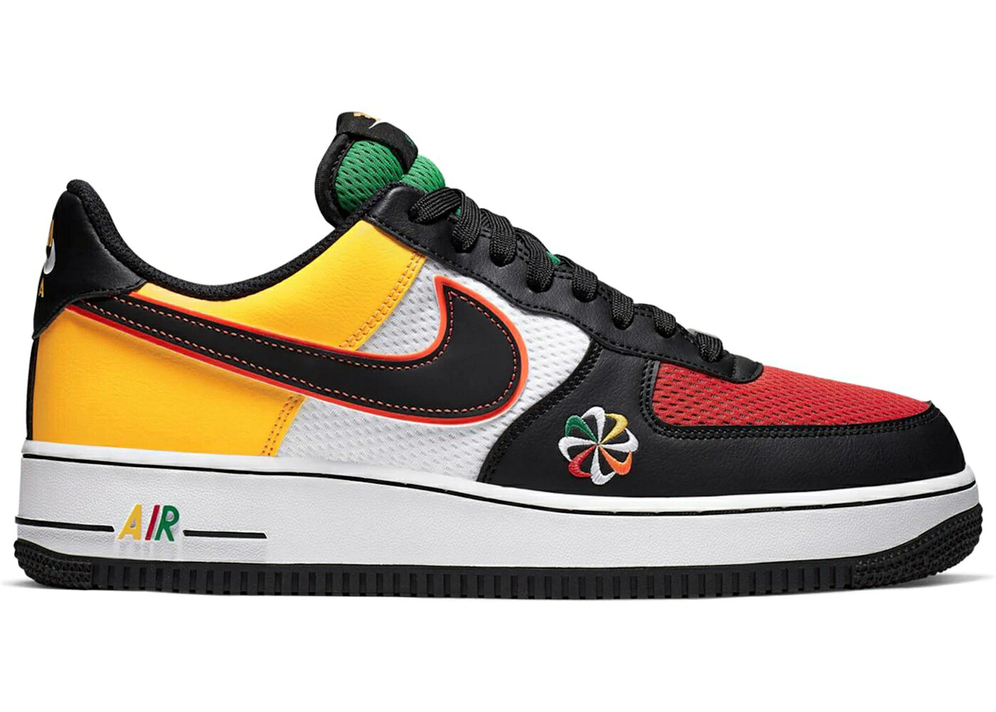 ナイキ 黒色 ブラック エアフォース スニーカー メンズ NIKE AIR FORCE 1 LOW SUNBURST PACK / BLACK MULTI COLOR|スニケス